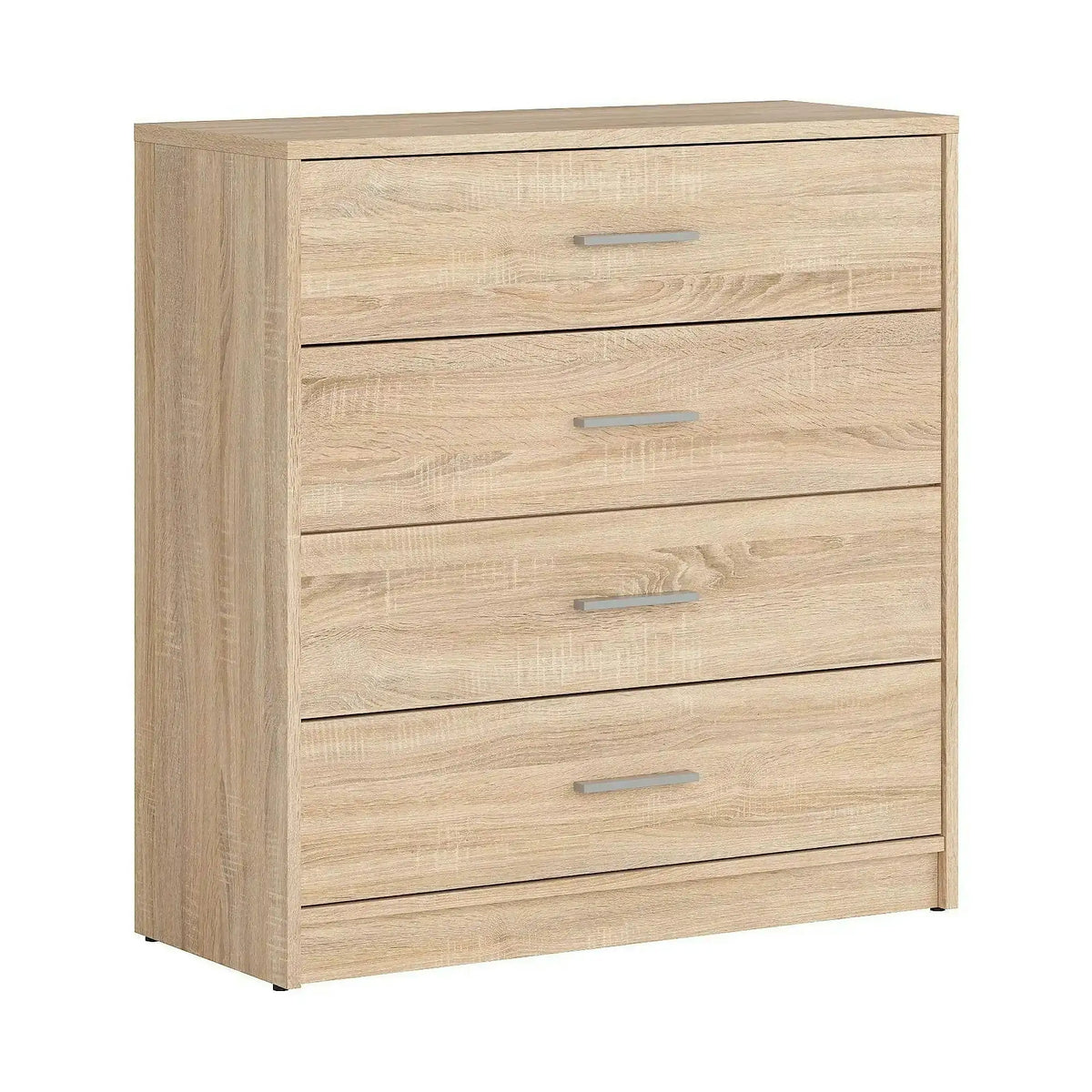 Comoda NEPO PLUS, stejar sonoma, PAL laminat, cu 4 sertare, 80x34x84 cm