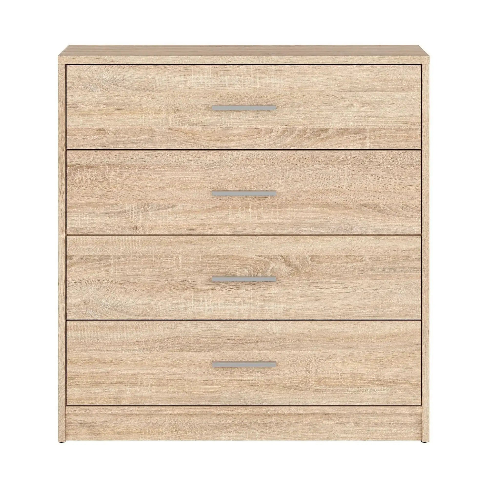 Comoda NEPO PLUS, stejar sonoma, PAL laminat, cu 4 sertare, 80x34x84 cm