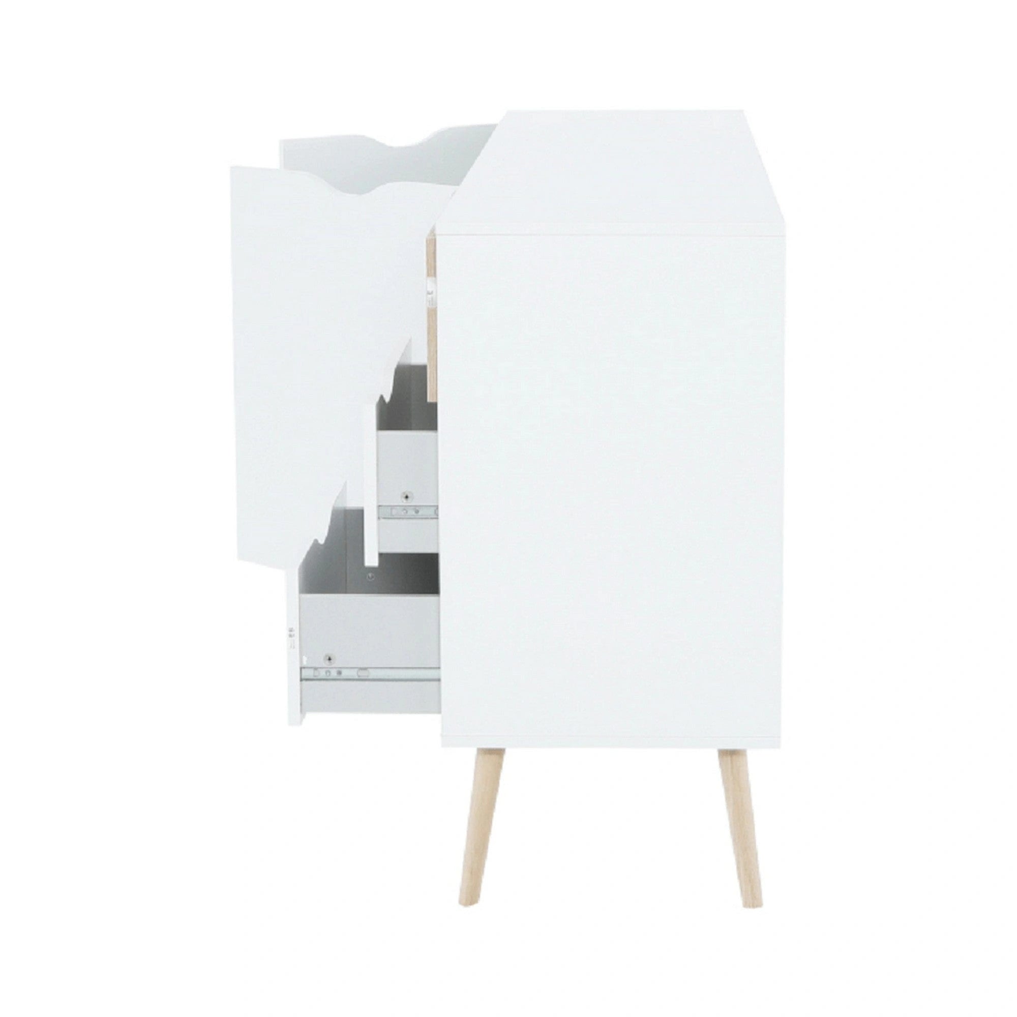 Comoda OSLO 75381, alb, stejar sonoma, PAL melaminat, 147x39x81 cm