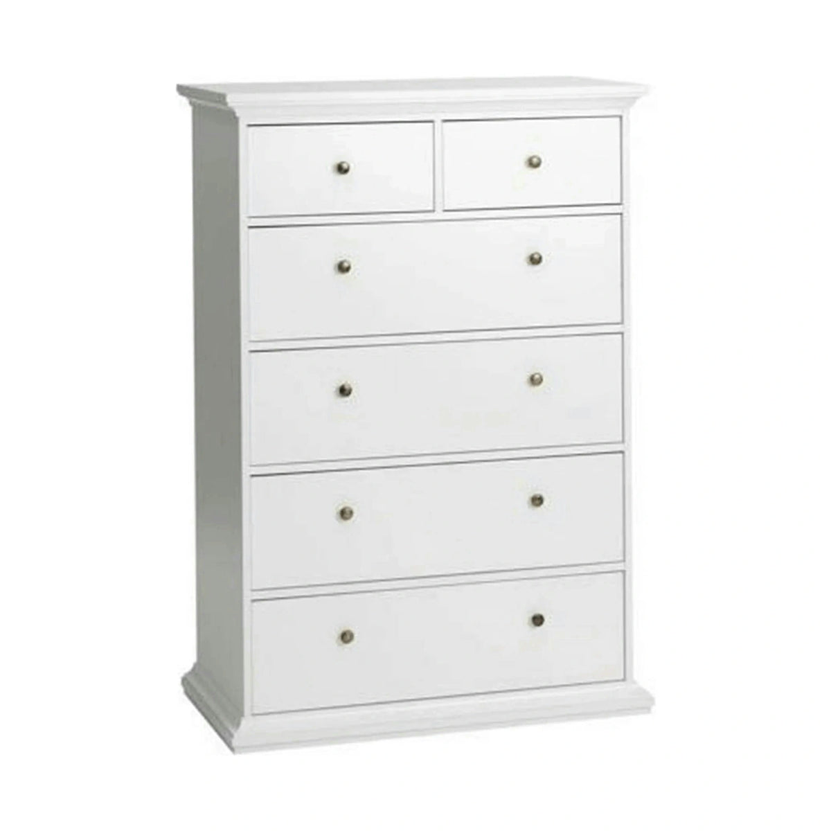 Comoda PARIS, 70306/76718, alb, PAL infoliat, 96x49x140 cm