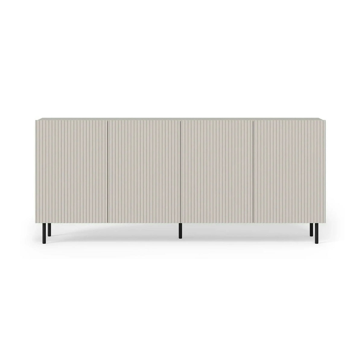 Comoda PAXOS KM-2, casmir/negru, PAL laminat/otel, 180x40x84 cm