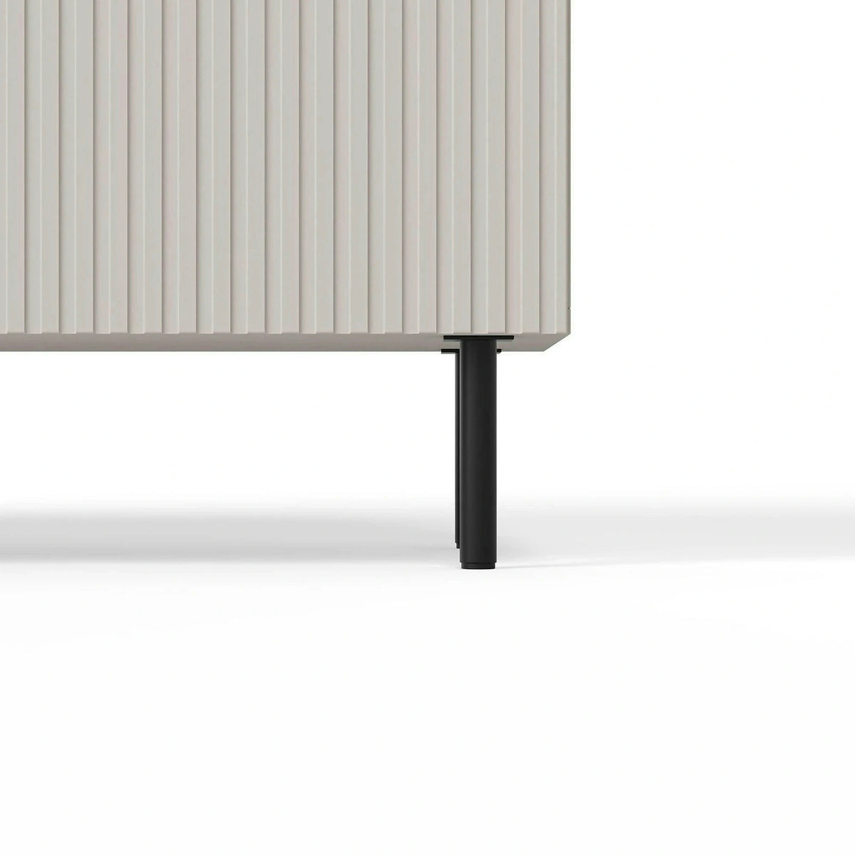 Comoda PAXOS KM-2, casmir/negru, PAL laminat/otel, 180x40x84 cm