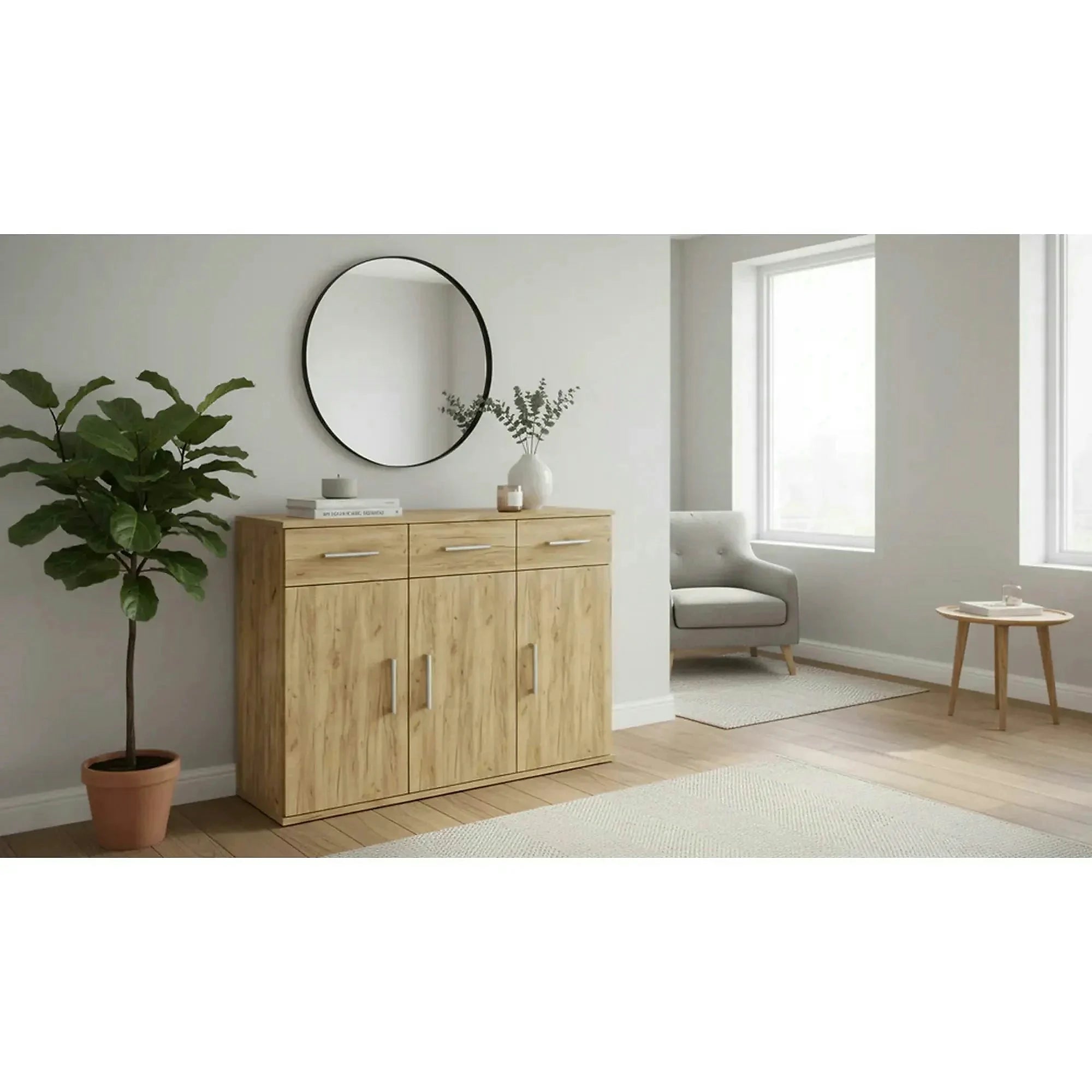 Comoda RESITA TYP 3, stejar artisan, DTD laminat, 105x35x80 cm