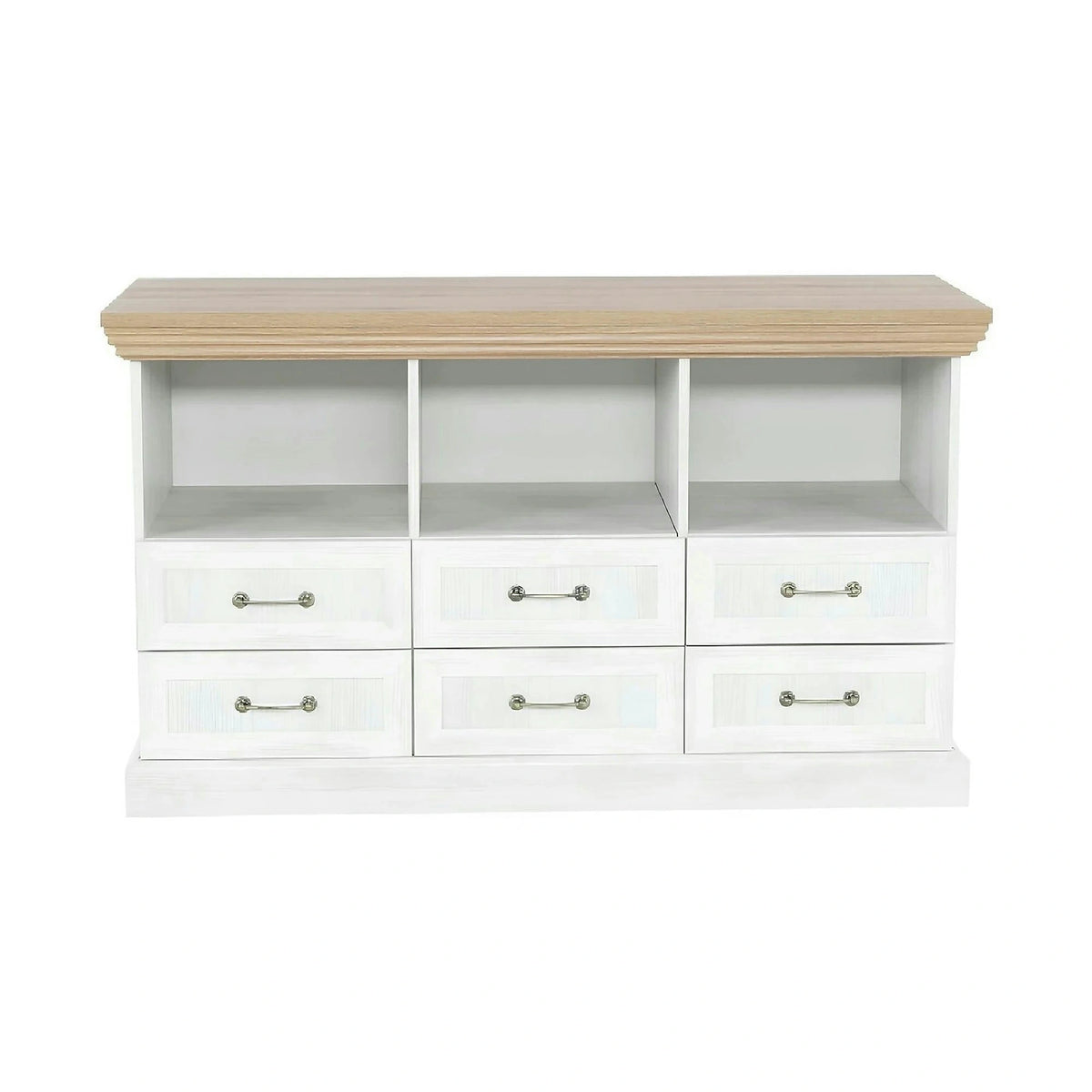 Comoda ROYAL RS, PAL, pin nordic/stejar salbatic, 127x46x75 cm
