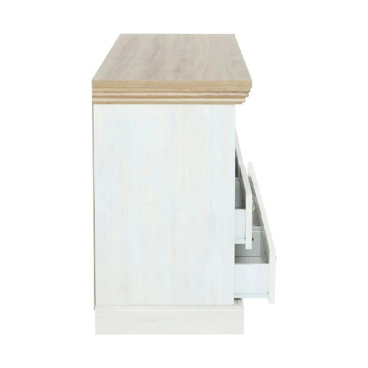 Comoda ROYAL RS, PAL, pin nordic/stejar salbatic, 127x46x75 cm