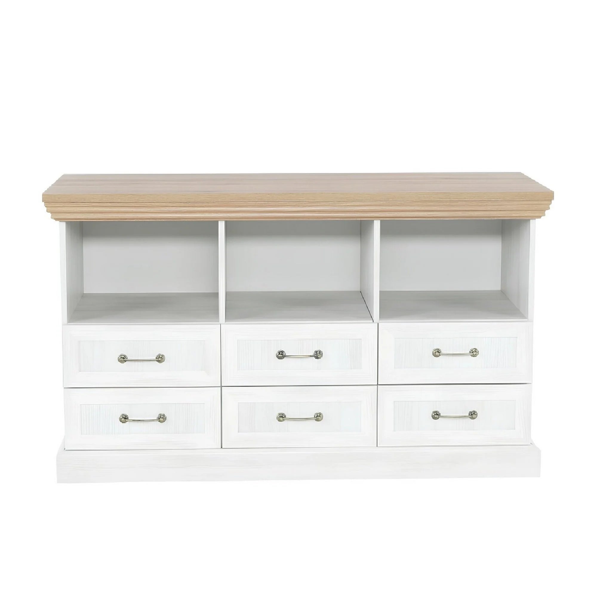 Comoda ROYAL RS, PAL, pin nordic/stejar salbatic, 127x46x75 cm