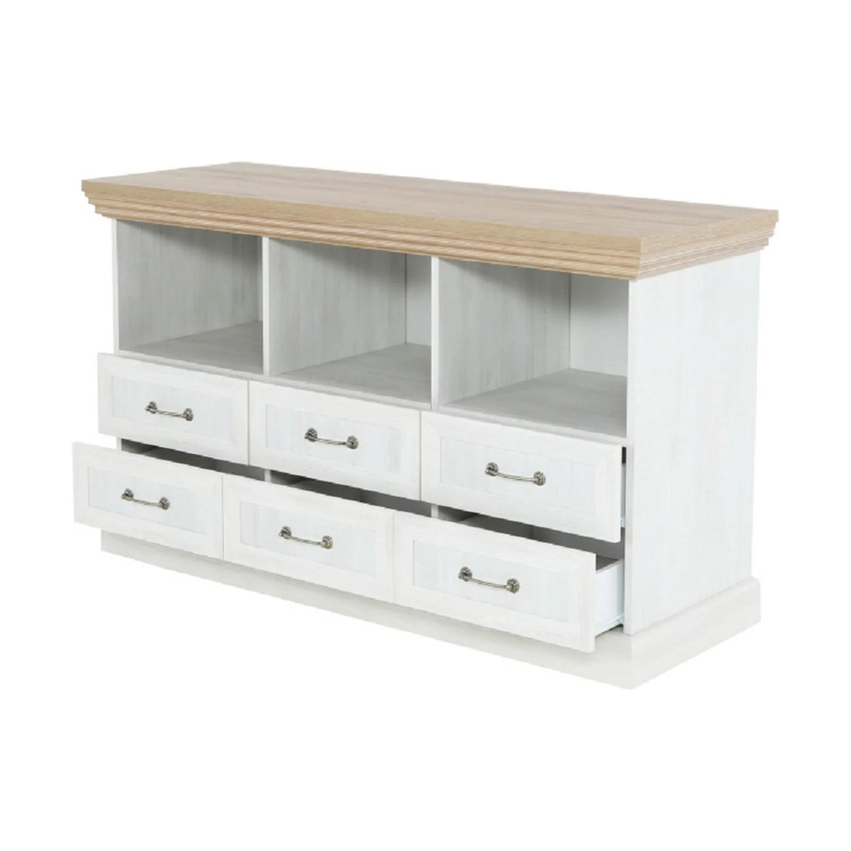 Comoda ROYAL RS, PAL, pin nordic/stejar salbatic, 127x46x75 cm