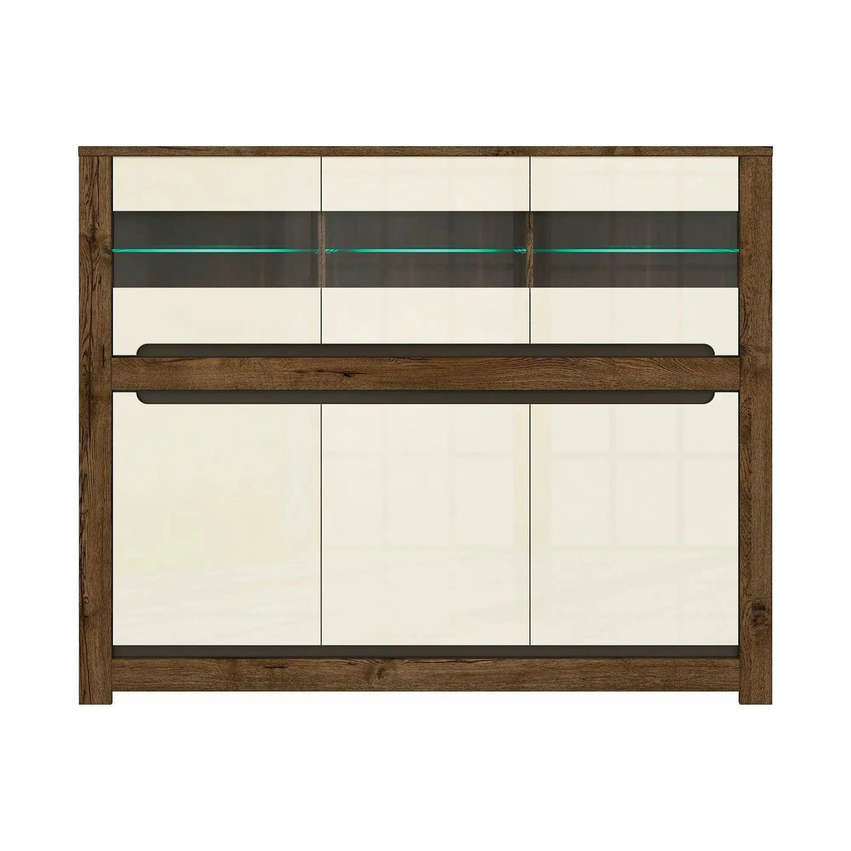 Comoda RUSO KOM3W3D, nuc/bej, PAL, 149x46x121 cm
