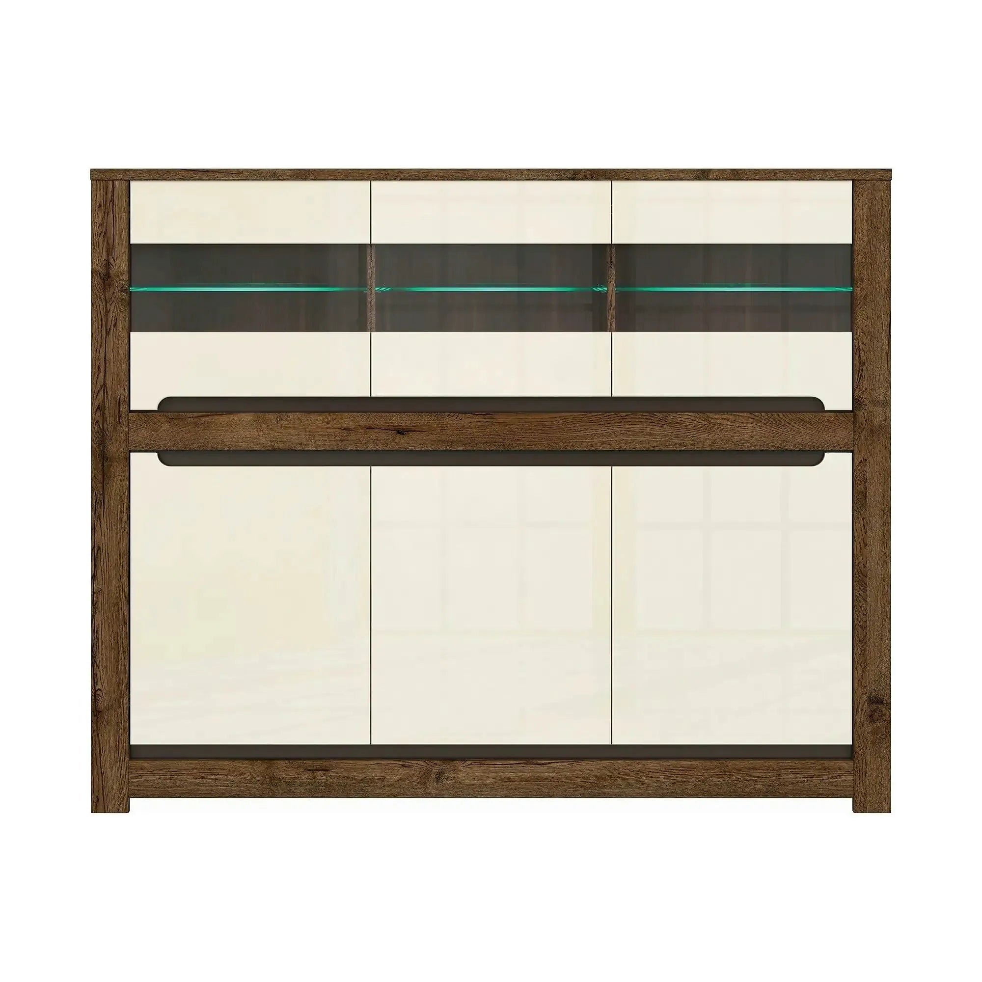 Comoda RUSO KOM3W3D, nuc/bej, PAL, 149x46x121 cm