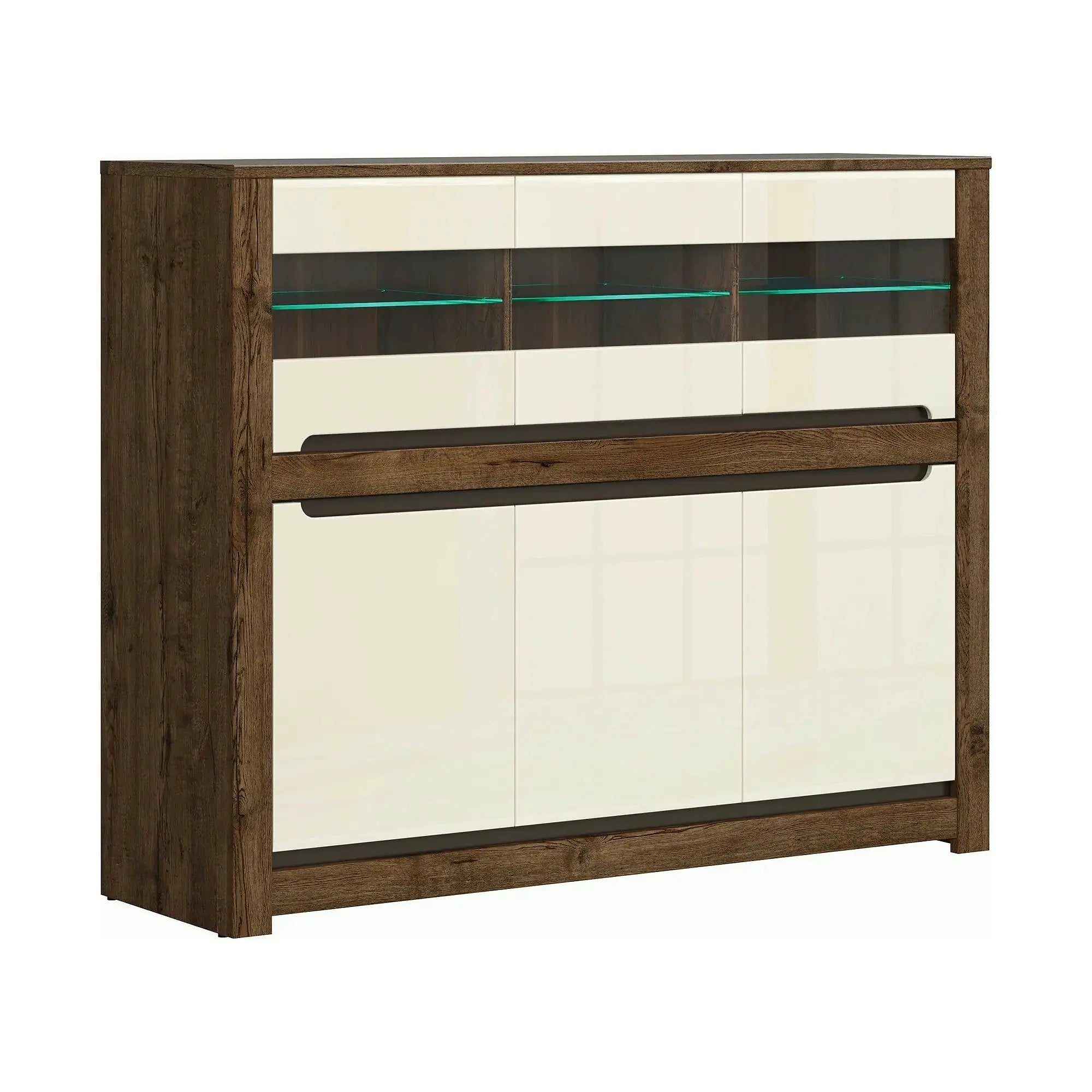 Comoda RUSO KOM3W3D, nuc/bej, PAL, 149x46x121 cm