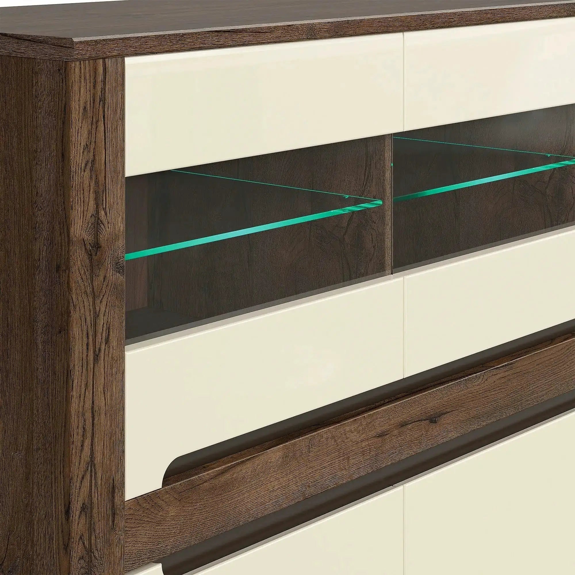 Comoda RUSO KOM3W3D, nuc/bej, PAL, 149x46x121 cm