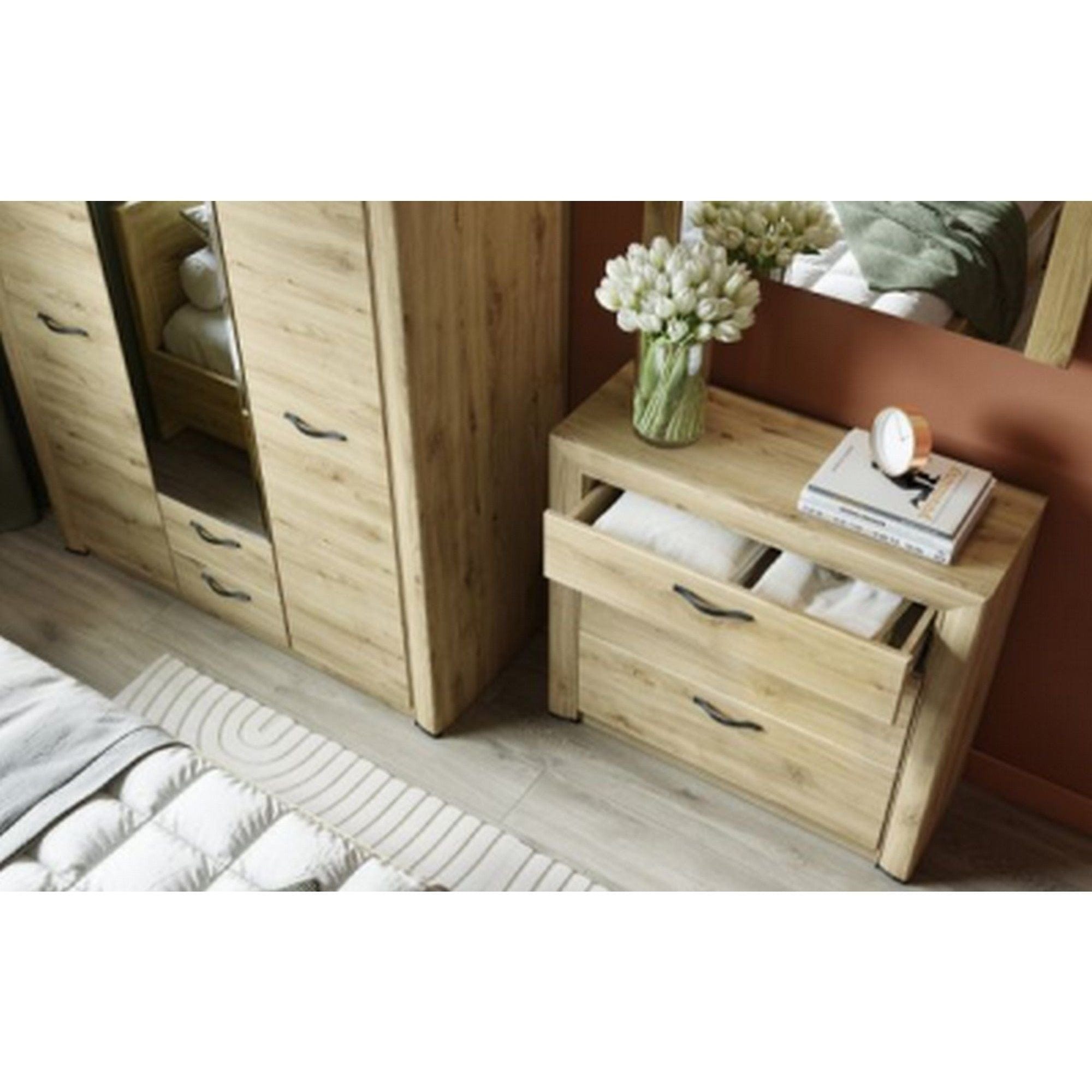 Comoda SAPORI, stejar navarra, PAL, 96x36x87 cm