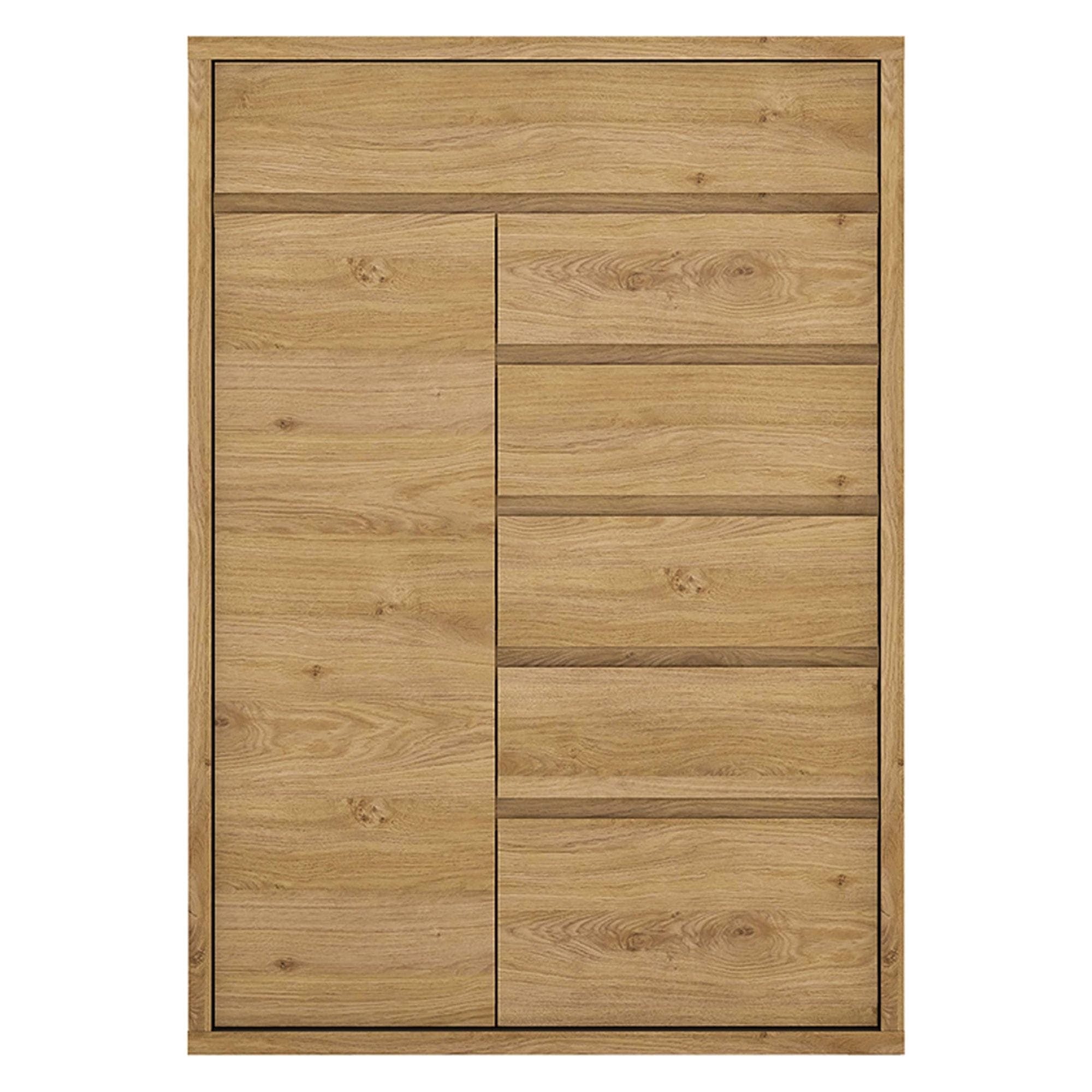 Comoda SHELDON TIP 32, stejar, PAL laminat, 86x40x123 cm