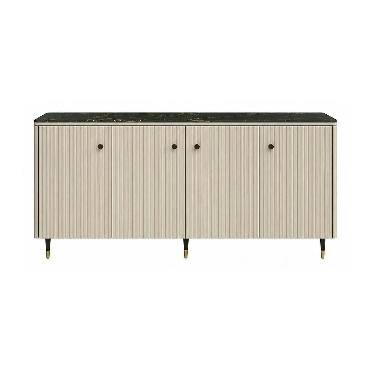 Comoda SIERRA SR8, casmir/negru, PAL laminat, 185x39x86 cm