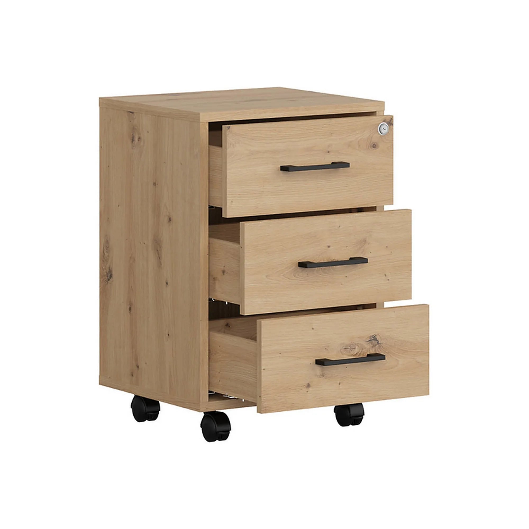 Comoda SPACE OFFICE, stejar artisan, PAL laminat, 42x37x63 cm