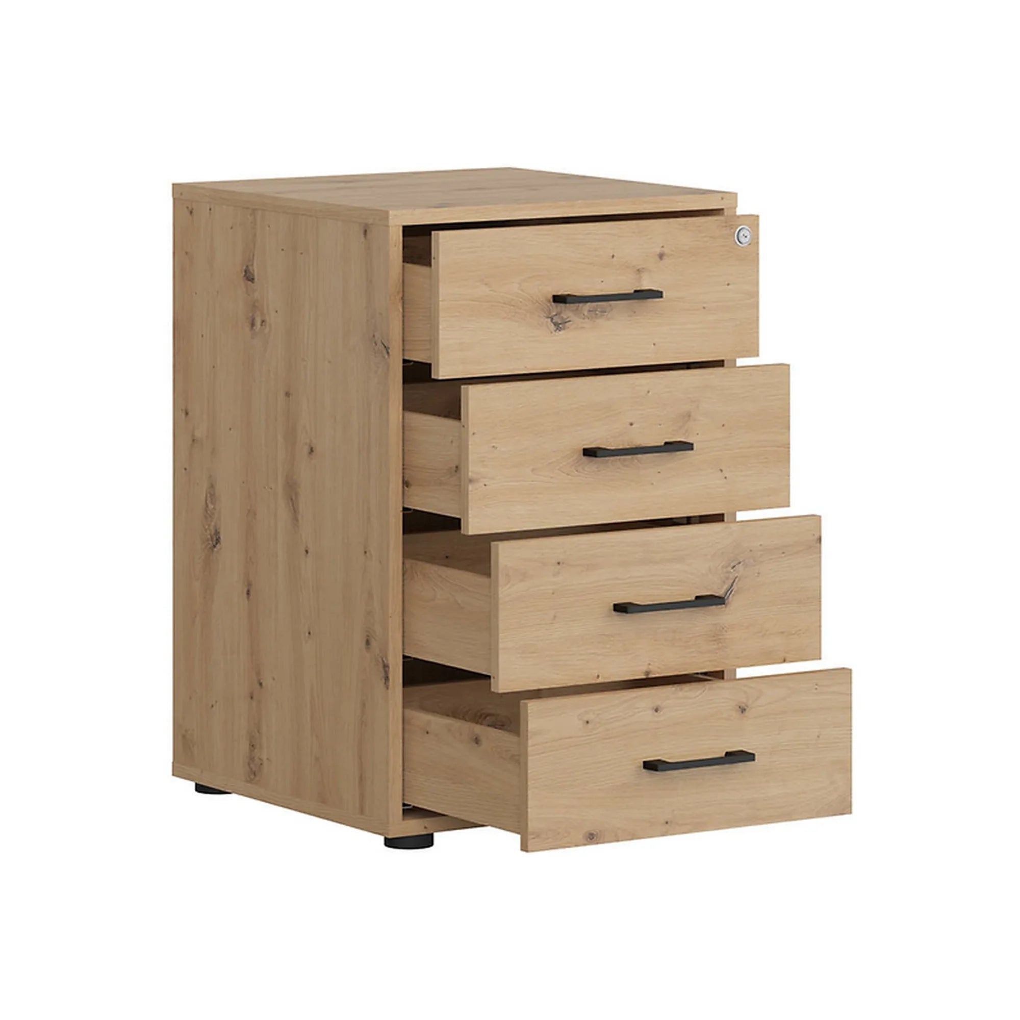 Comoda SPACE OFFICE, stejar artisan, PAL laminat, 50x50x76 cm