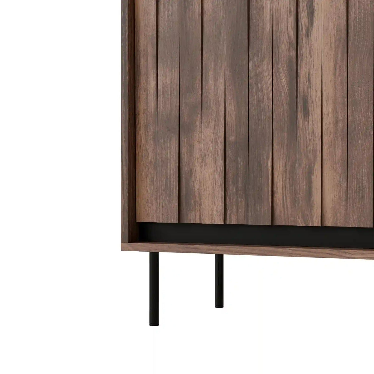 Comoda SWING KM-2, nuc/negru, PAL laminat/metal, 102x40x128 cm