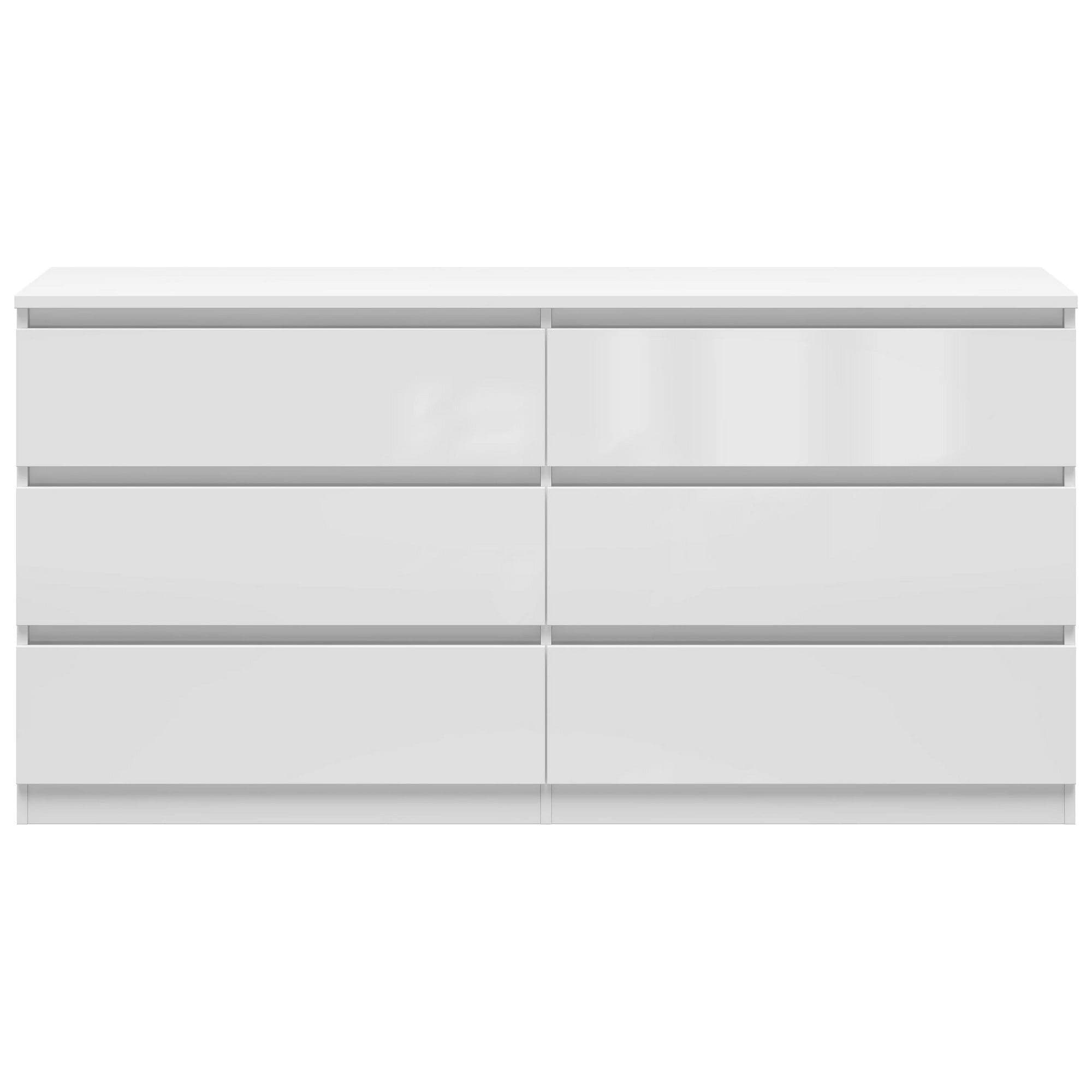 Comoda TETRIX, alb lucios, PAL, 150x45x75.5 cm