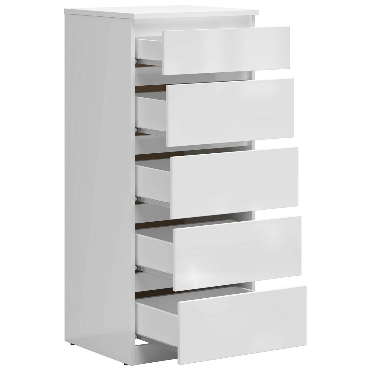 Comoda TETRIX, alb lucios, PAL, 50x45x115 cm