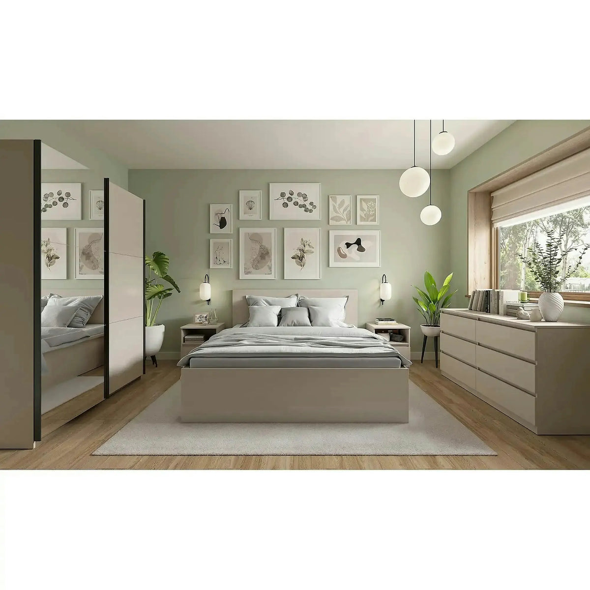 Comoda TETRIX, casmir, PAL, 150x45x76 cm