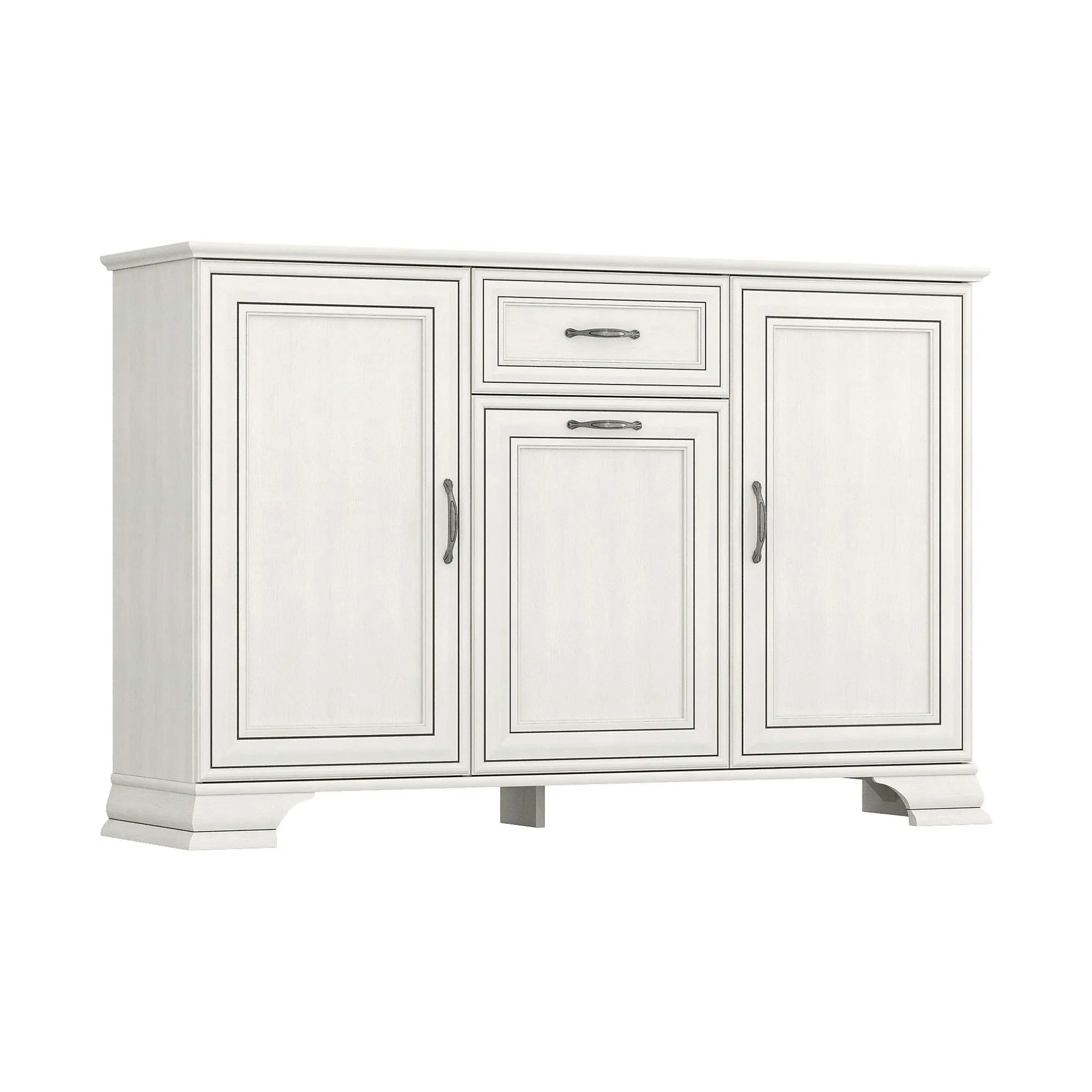 Mobilier sufragerie clasic TIFFANY II-6, grej, PAL laminat, 4 piese