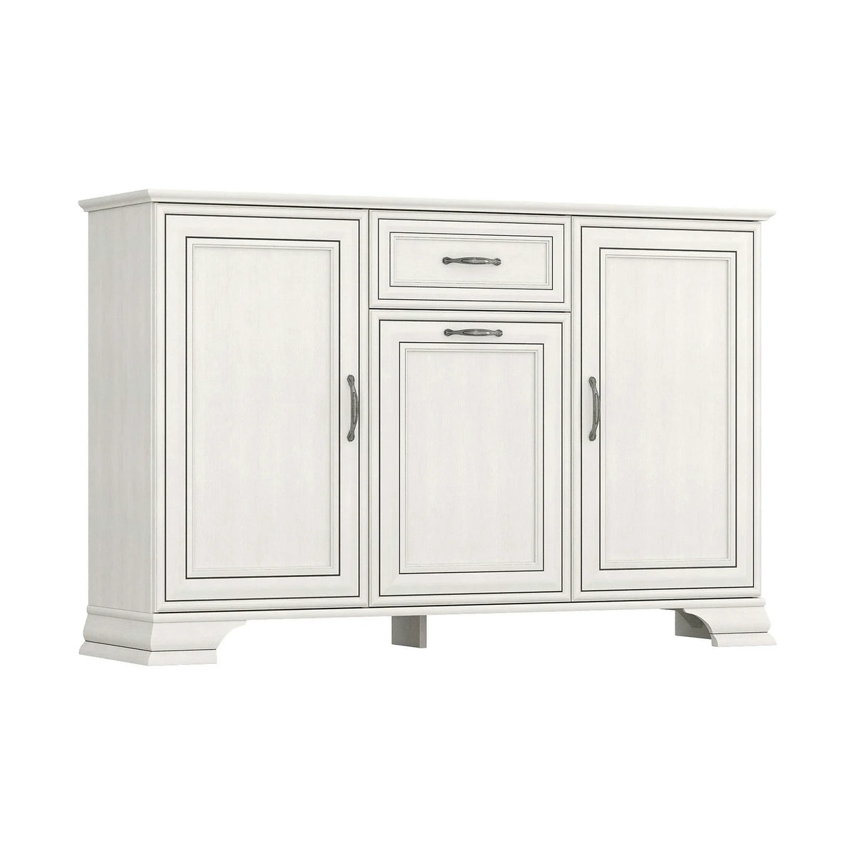 Mobilier sufragerie clasic TIFFANY II-5, grej, PAL laminat, 4 piese