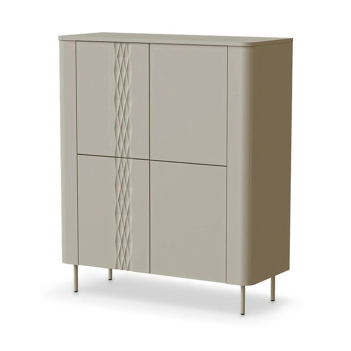 Comoda TIRANTE, casmir, PAL laminat, 100x40x120 cm