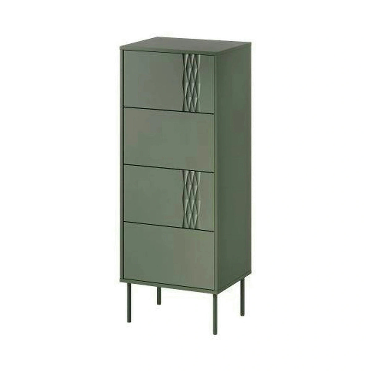 Comoda TRESSE, verde, PAL laminat, 50x40x125 cm