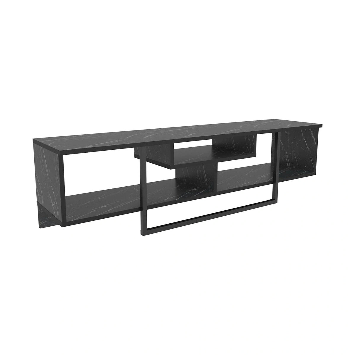 Comoda TV ASAL 150, negru, PAL melaminat, 150x35x40 cm