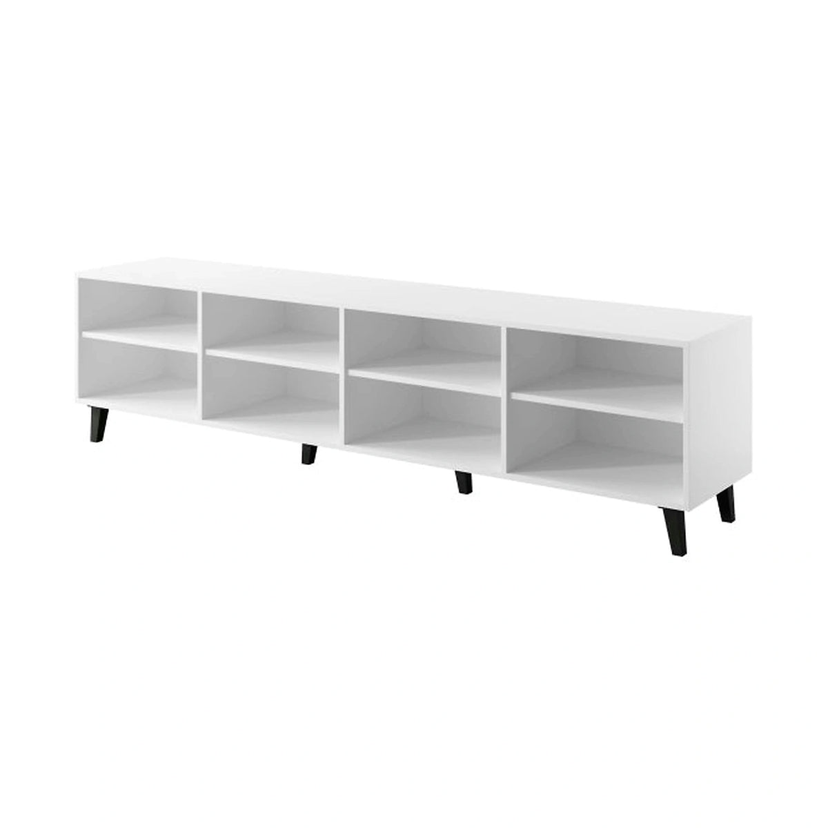 Comoda TV ASTI, alb mat, PAL laminat, 200x42x52 cm