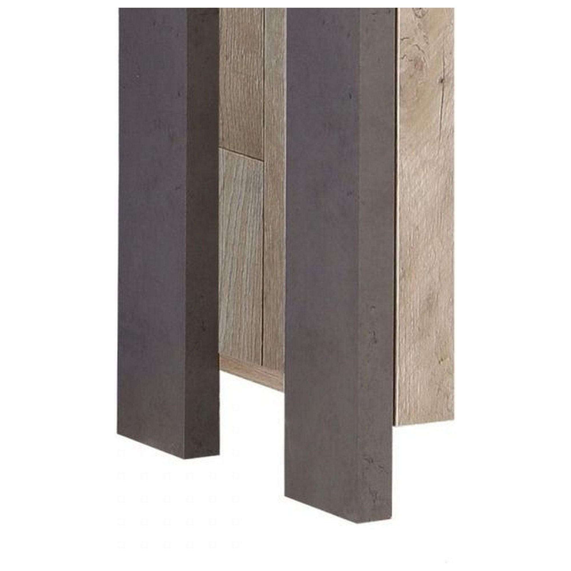 Comoda TV CLIF, stejar vintage/gri inchis, PAL, 161x42x64 cm