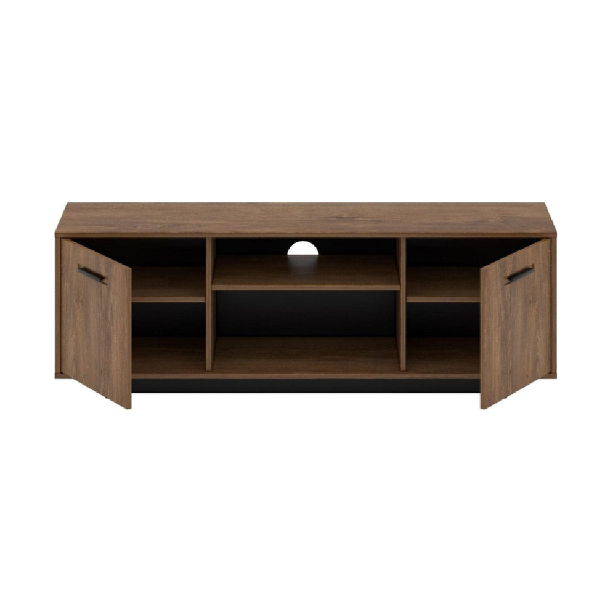 Comoda TV DELIS, stejar bolzano/negru, 150x42x51 cm