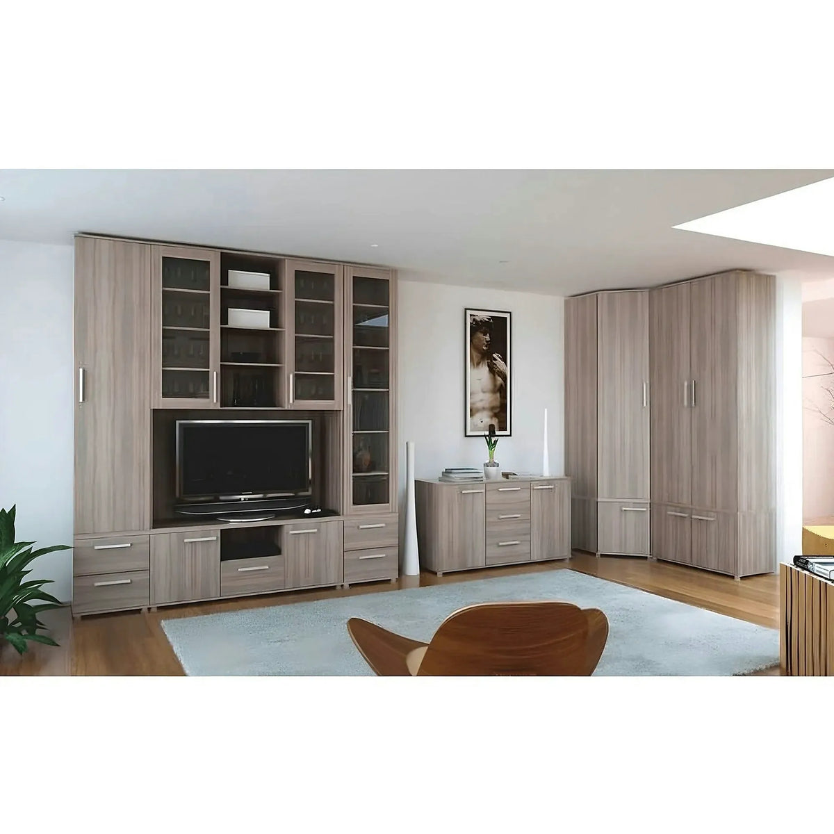 Comoda TV DUNAJ TIPUL10, stejar sonoma, PAL melaminat, 135x51x47 cm