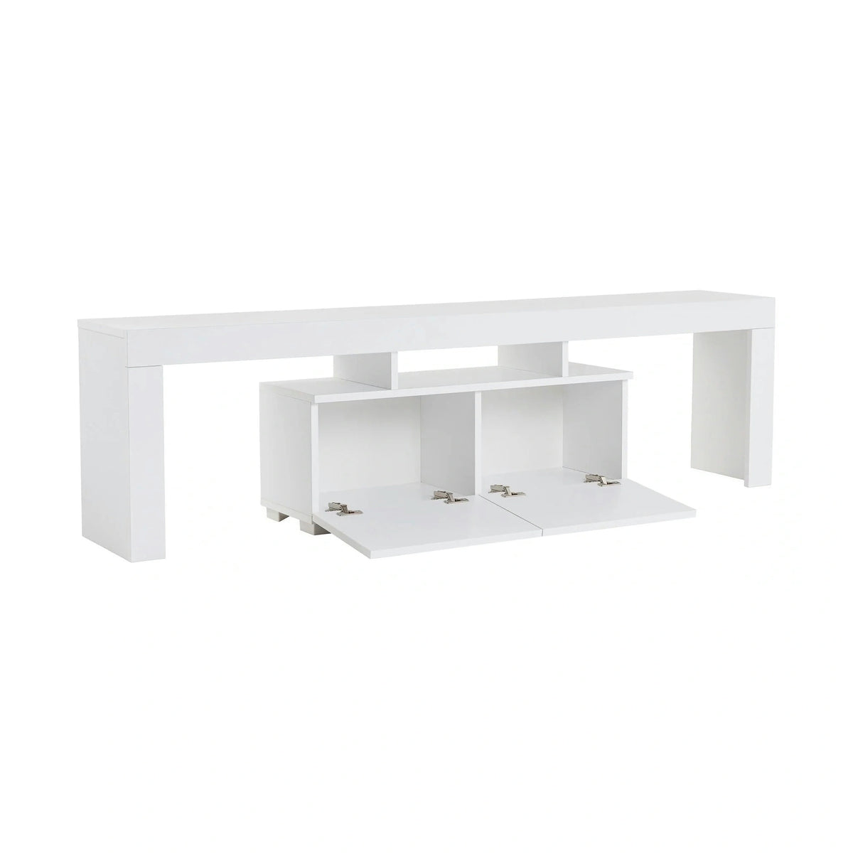 Comoda TV ENCLAVE, alb, PAL, 180x32x50 cm