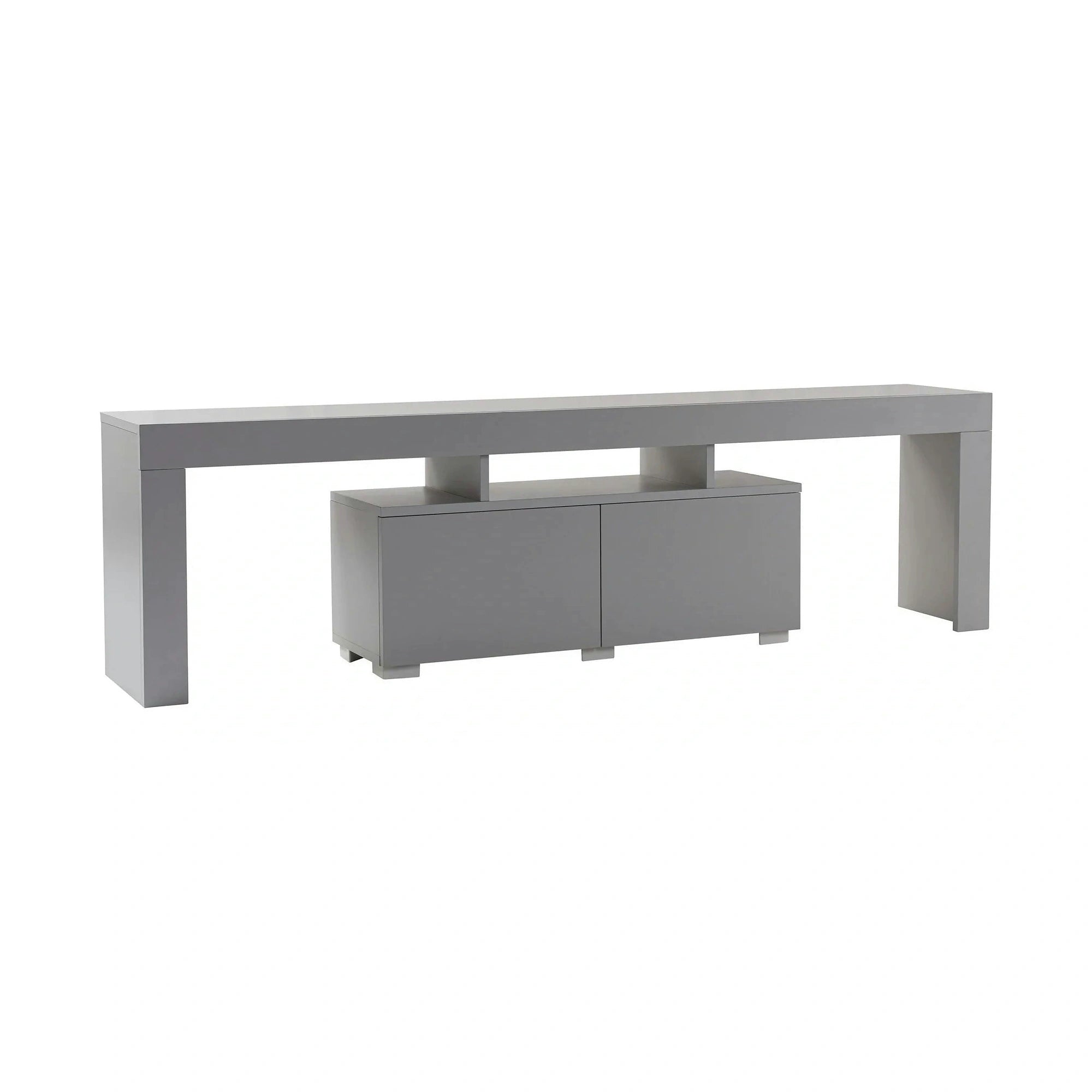 Comoda TV ENCLAVE, gri, PAL, 180x32x50 cm