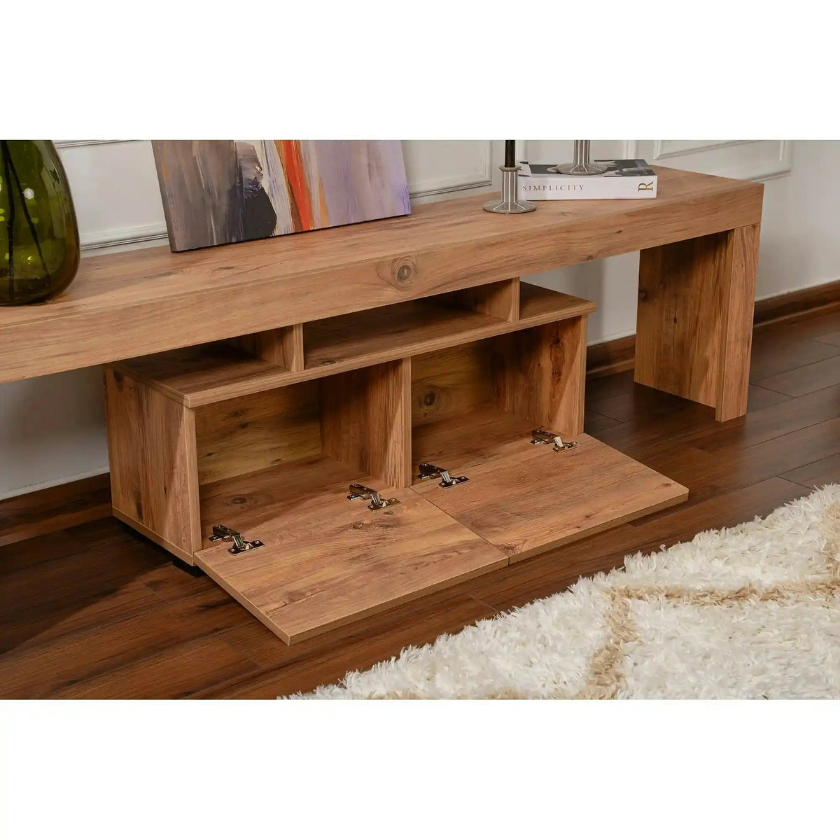 Comoda TV ENCLAVE, pin, PAL, 180x32x50 cm