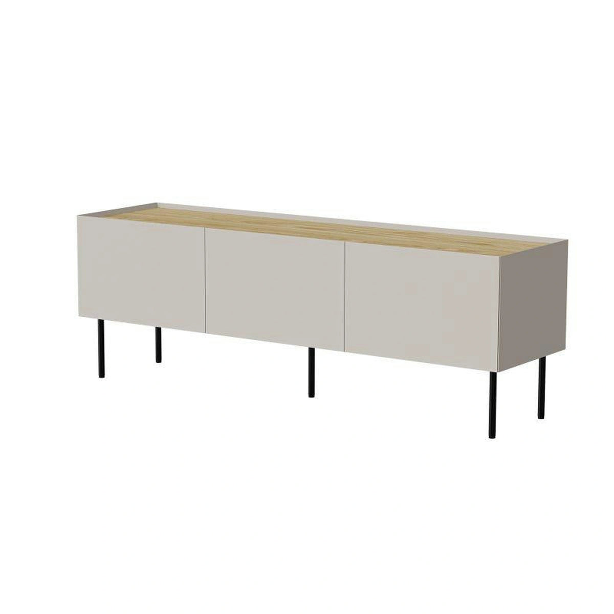 Comoda TV FELLINI, casmir/stejar, 150x40x52 cm