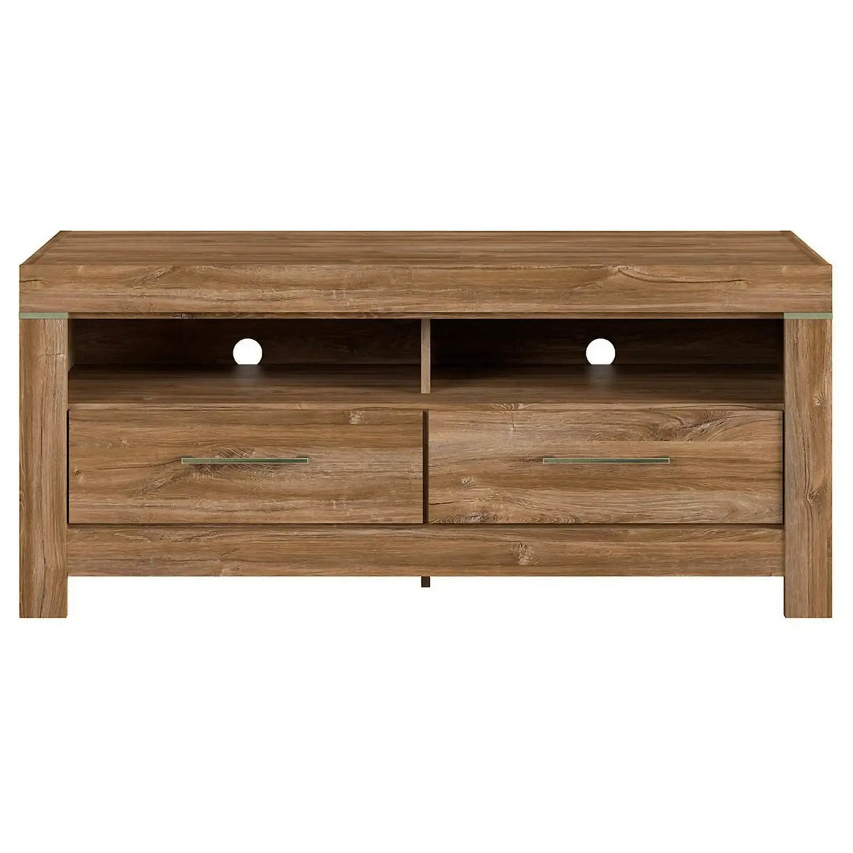 Comoda TV GENT, stejar, PAL, cu iluminare LED, 139x54x60 cm