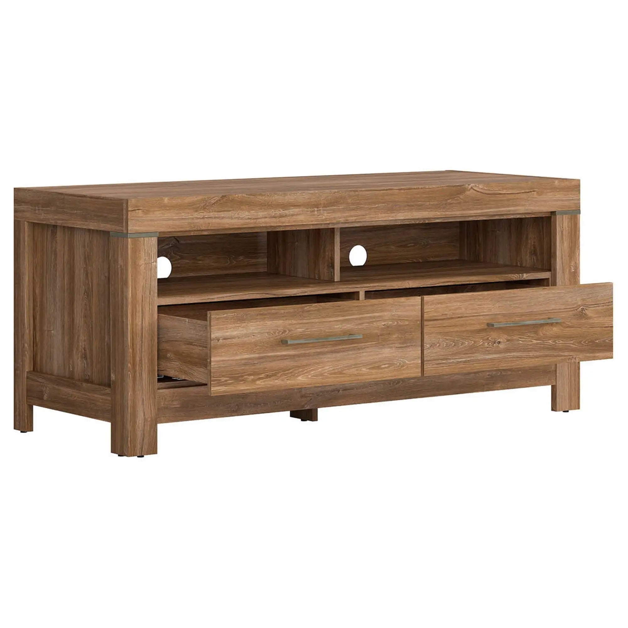 Comoda TV GENT, stejar, PAL, cu iluminare LED, 139x54x60 cm