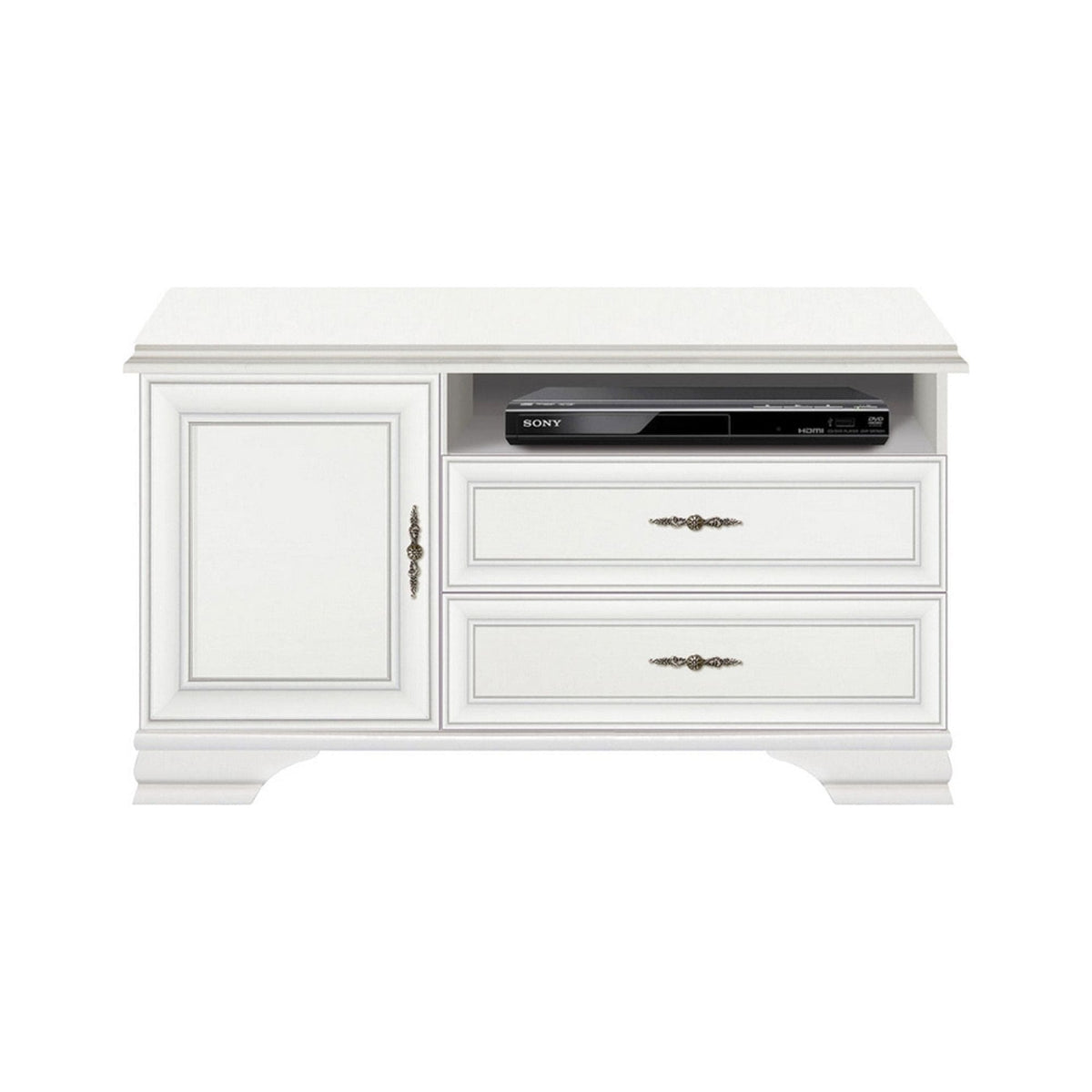 Comoda TV IDENTO, alb, PAL, 125x44x64 cm