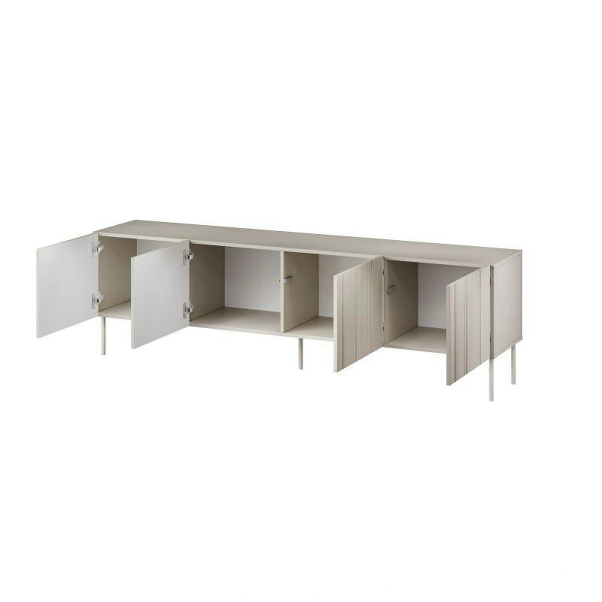 Comoda TV ISLA, bej mat, PAL laminat, 201x40x60 cm