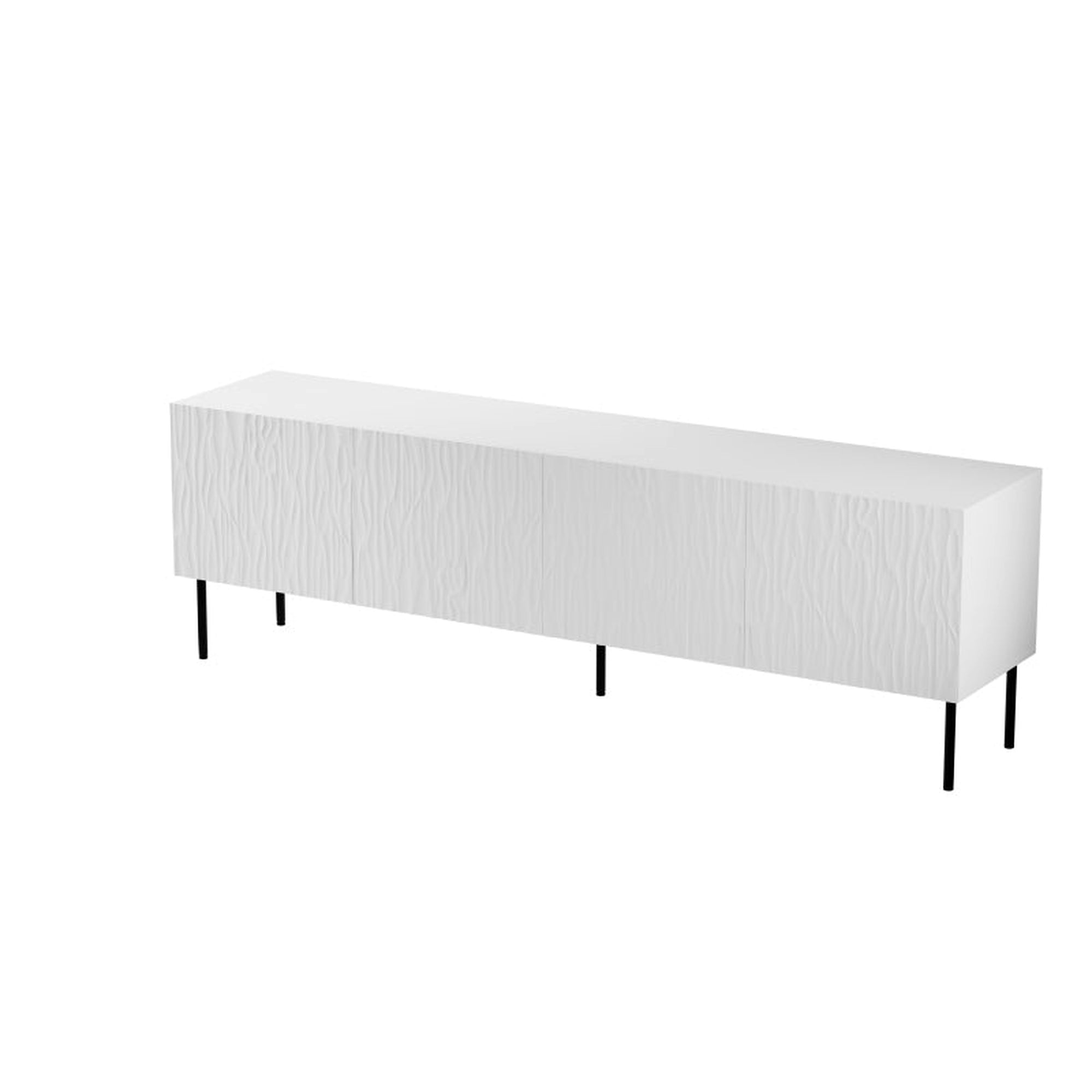 Comoda TV JUNGLE, alb mat, PAL laminat, 190x41x60 cm