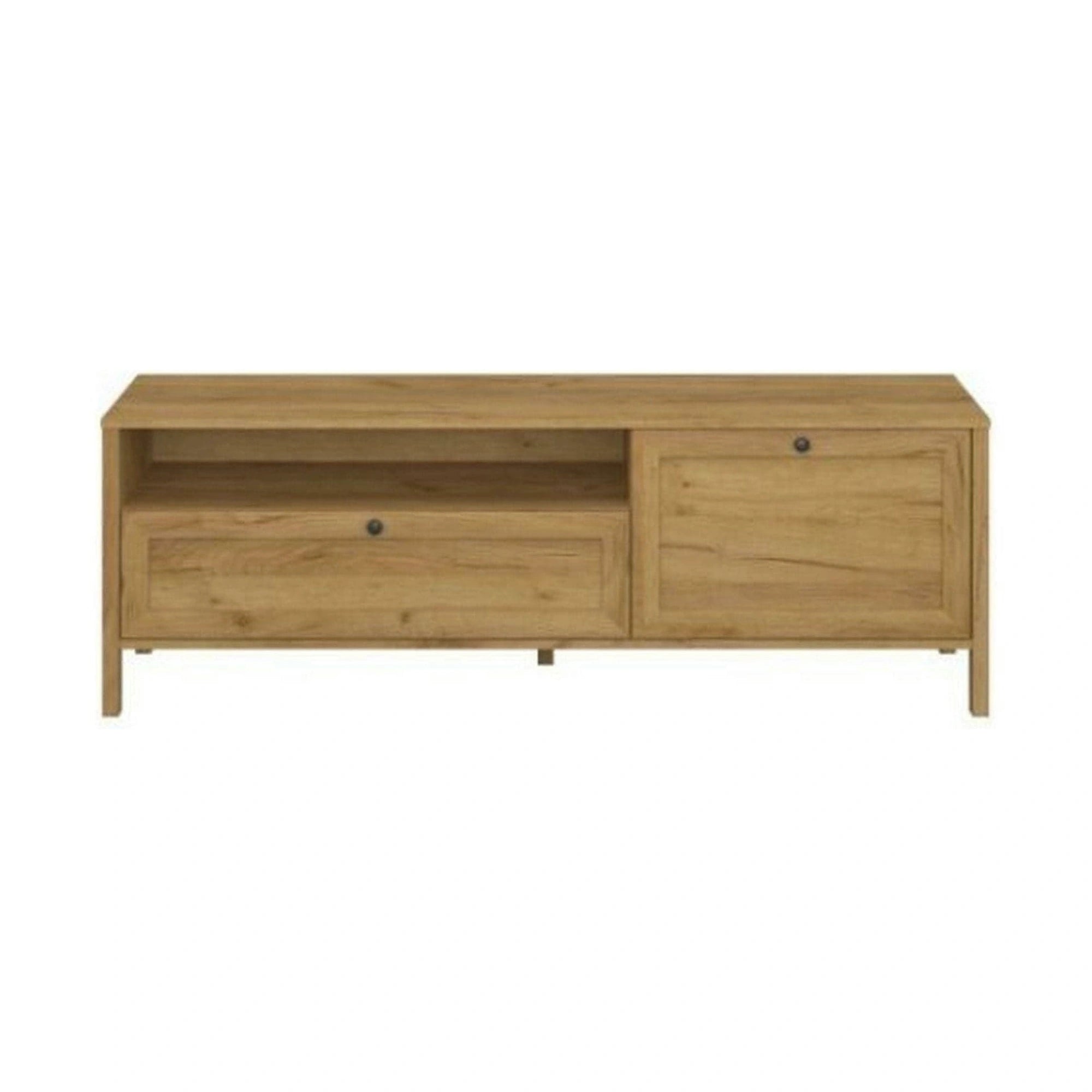 Comoda TV KLARK, stejar auriu, PAL laminat, 160x42x54 cm