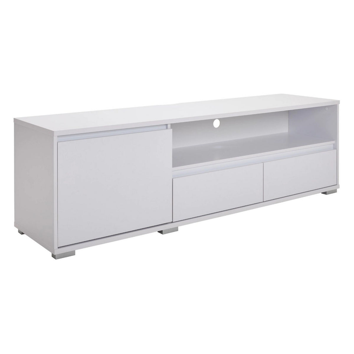Comoda TV LINE, alb, PAL, 180x48x55 cm