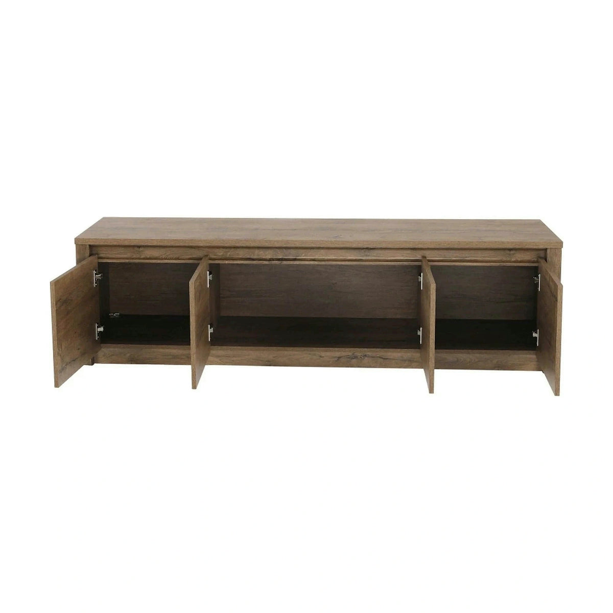 Comoda TV MONTANA K4D, stejar lefkas inchis, PAL melaminat, 170x43x48 cm