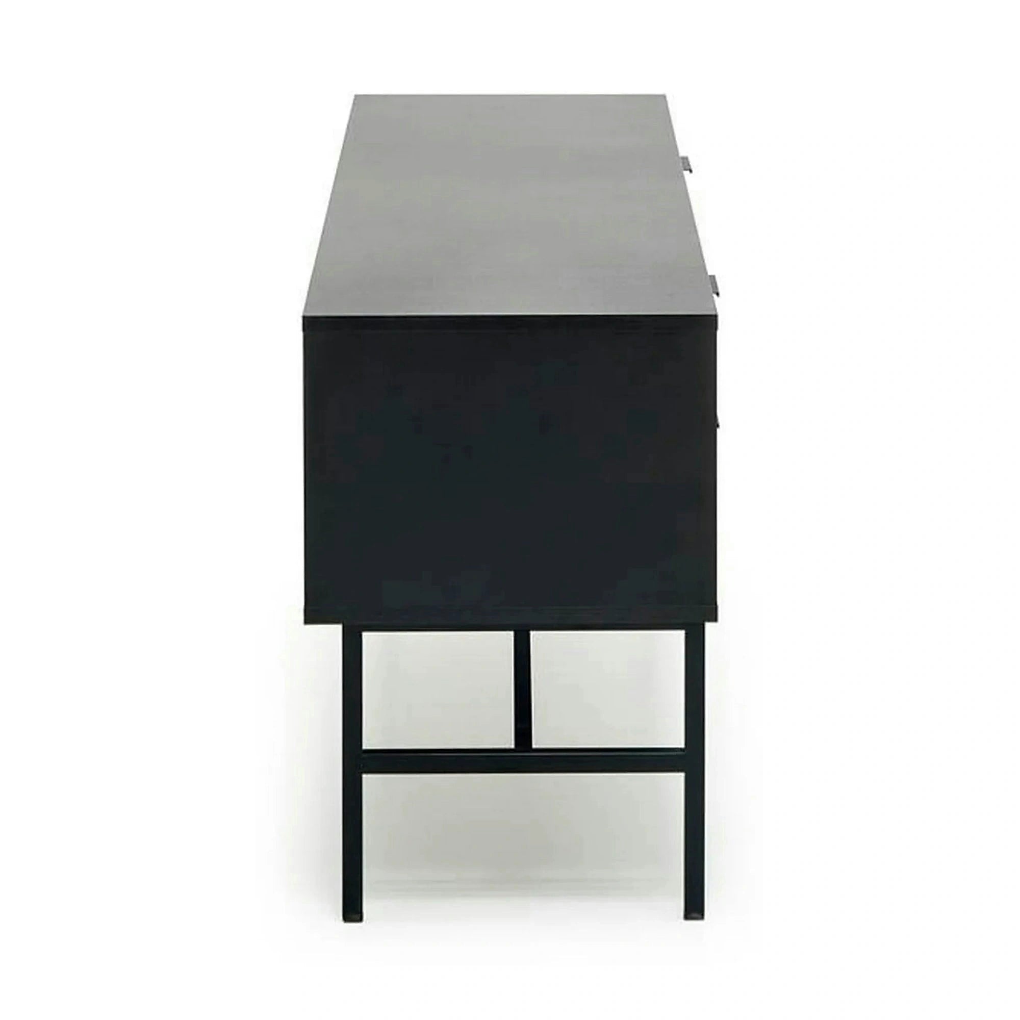 Comoda TV MURANO, stejar artisan/negru, PAL/metal, 150x40x61 cm