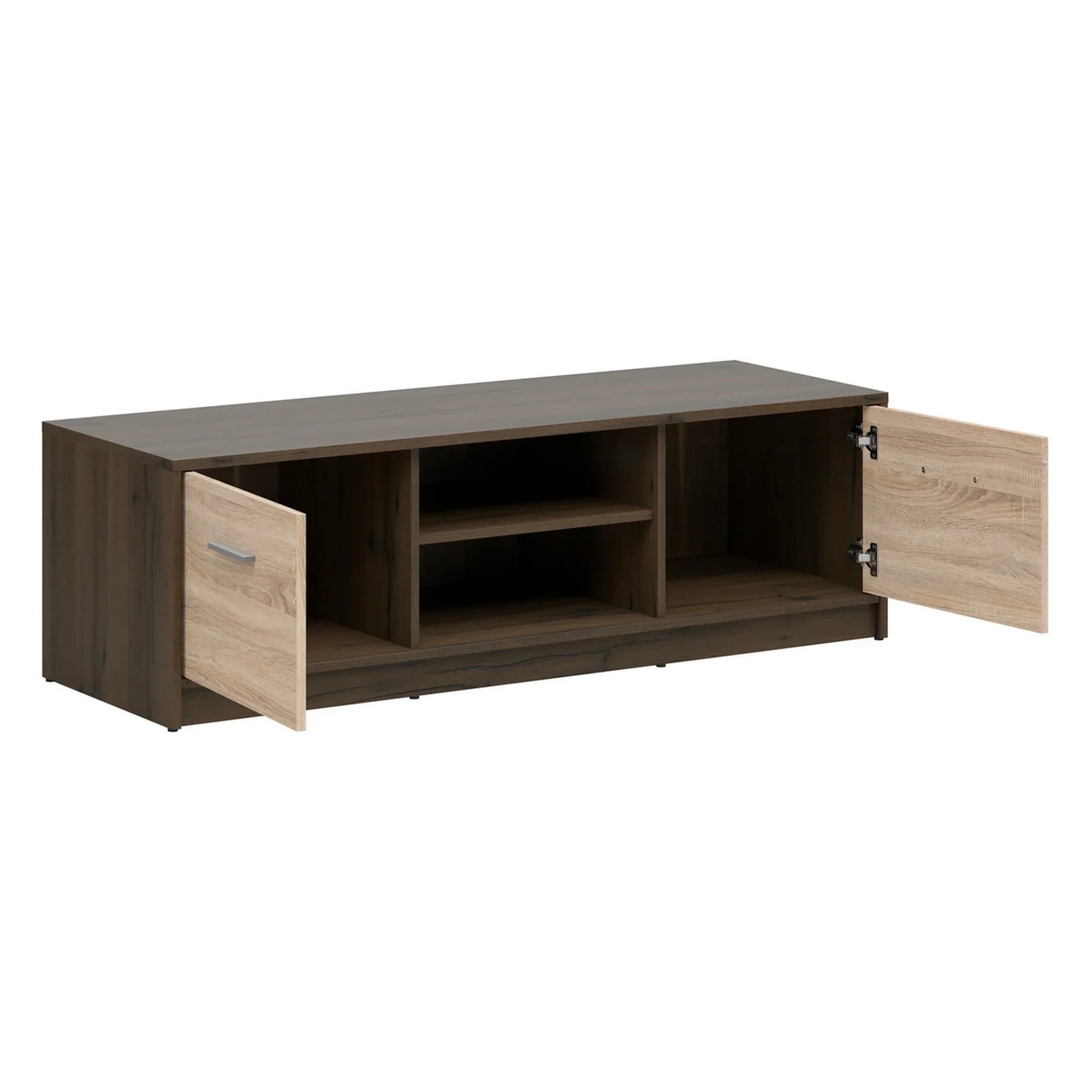 Comoda TV NEPO PLUS, stejar/stejar sonoma, PAL laminat, 139x47x43 xm