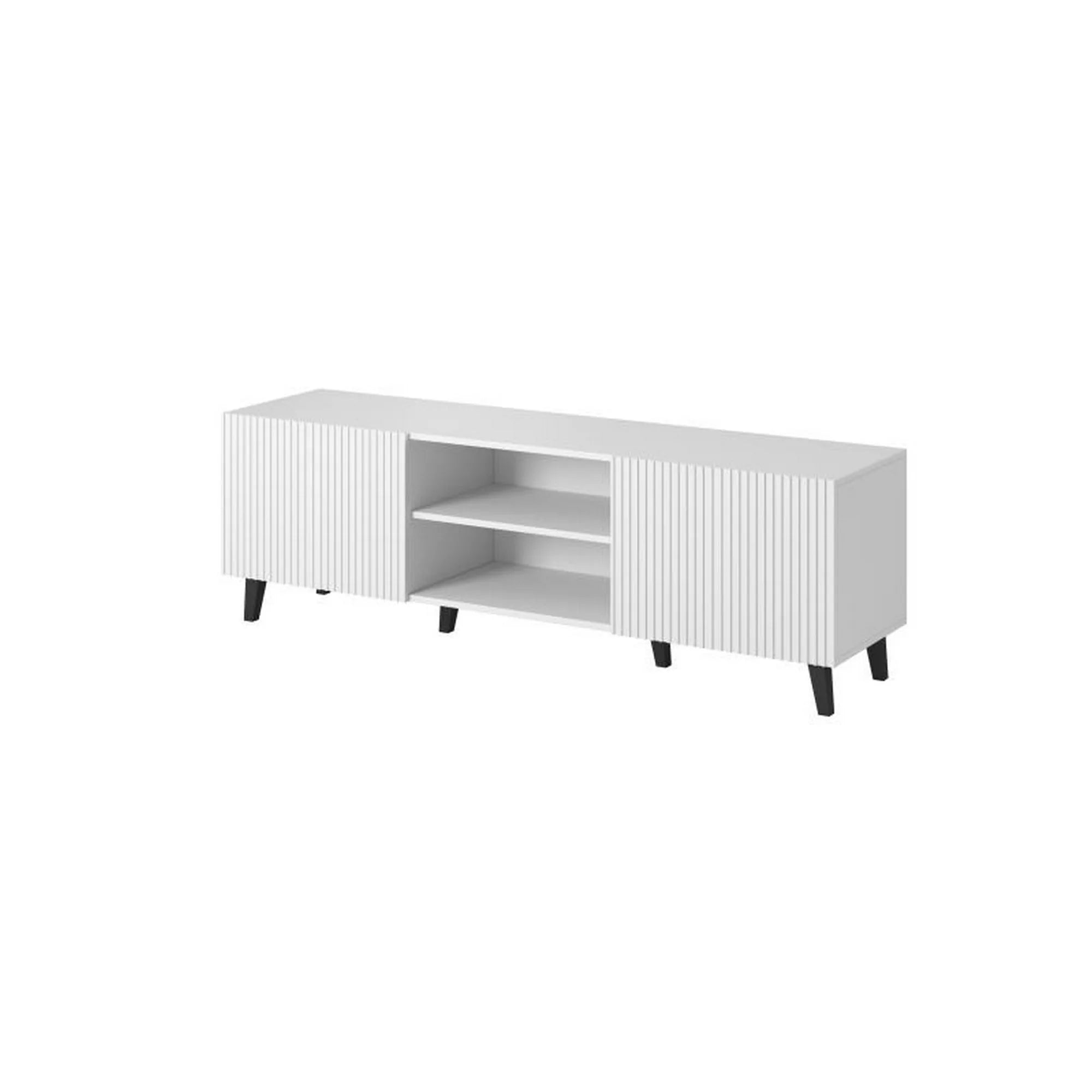 Comoda TV PAFOS, alb, PAL laminat, 150x40x52 cm