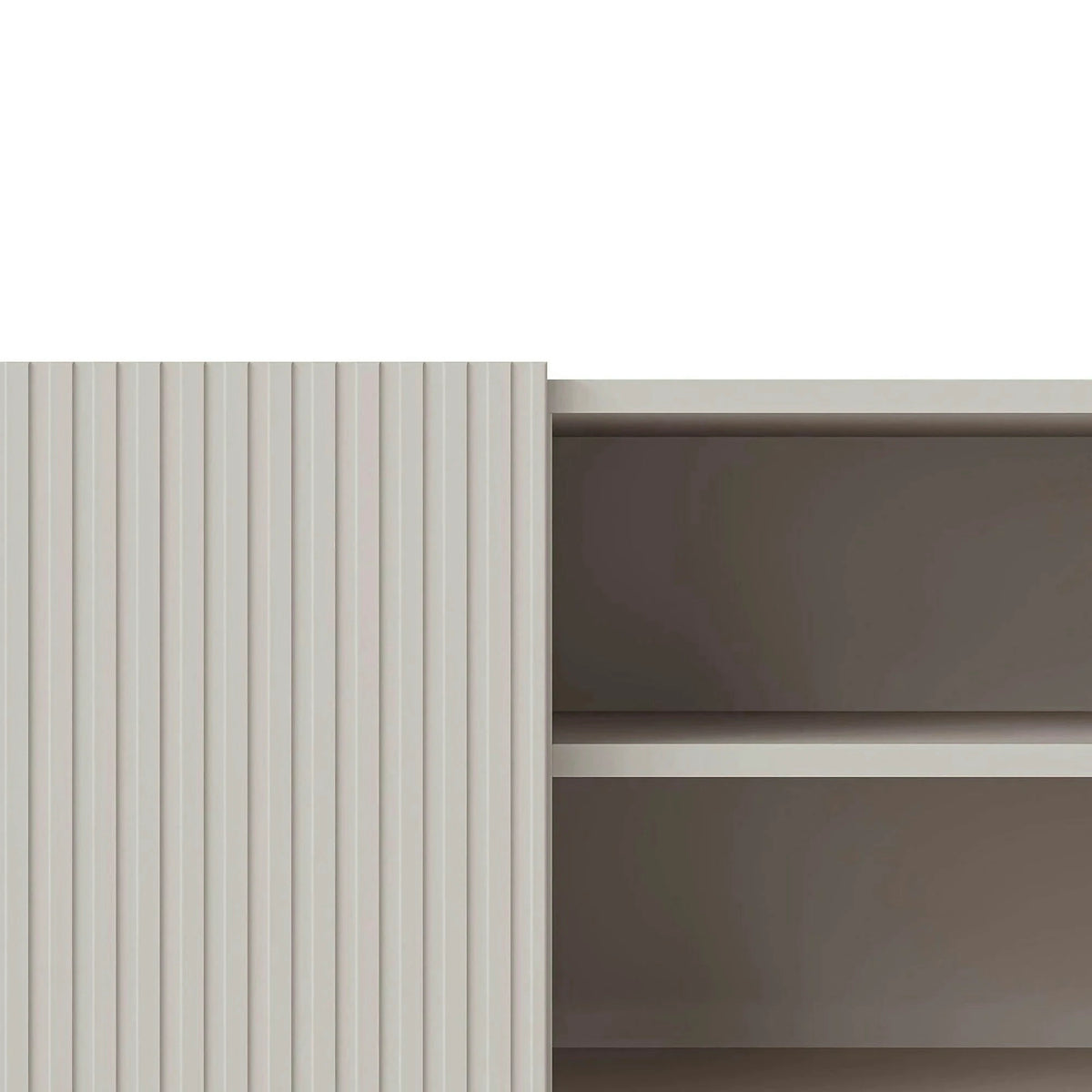 Comoda TV PAXOS RTV-1, casmir/negru, PAL laminat/otel, 150x40x54 cm