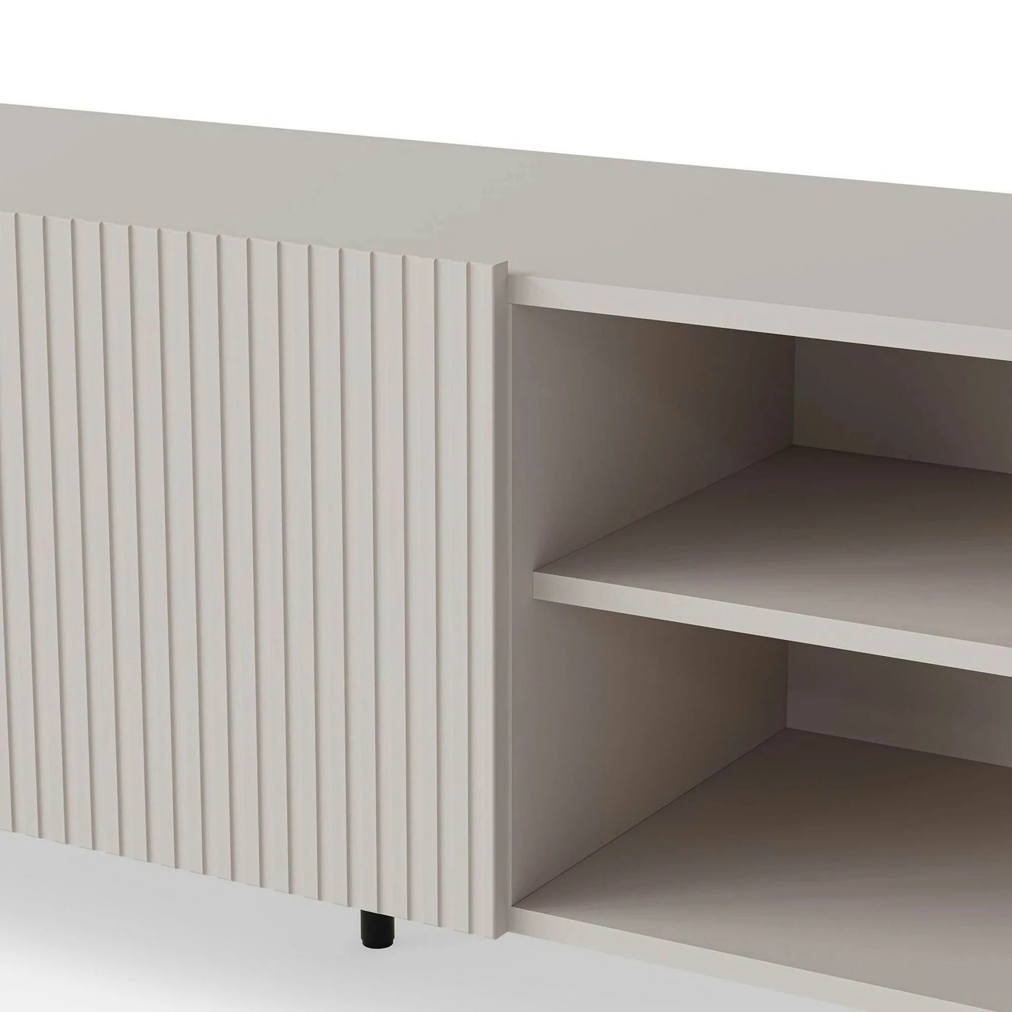 Comoda TV PAXOS RTV-1, casmir/negru, PAL laminat/otel, 150x40x54 cm